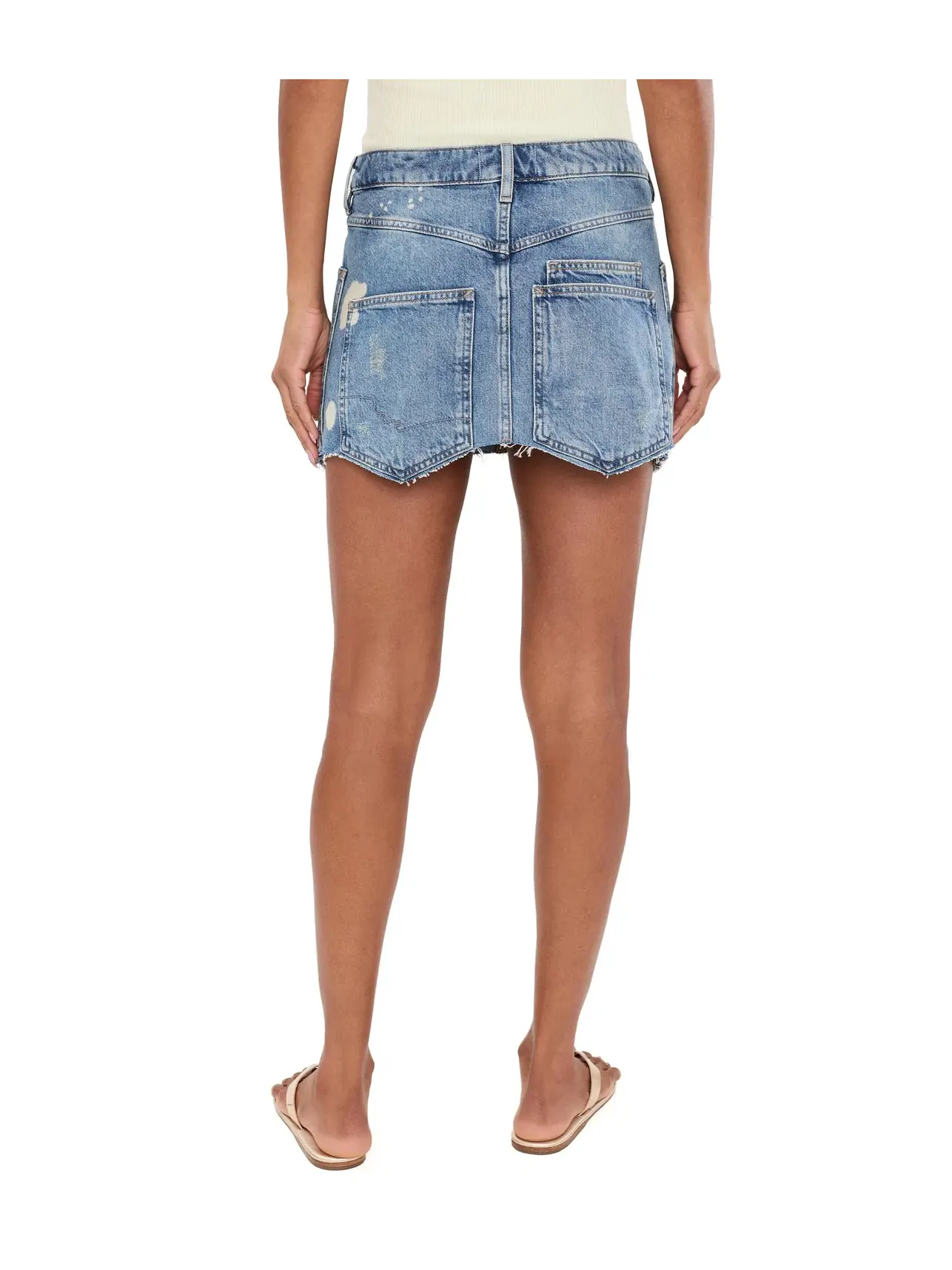 Мини-юбка We The Free Dolly из денима Free People — изображение 4 из 5, синий