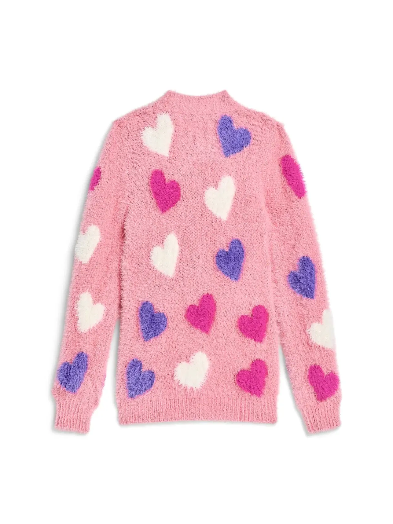 Пушистый кардиган Jumbo Hearts (для малышей/детей постарше) Hatley Kids — изображение 2 из 3, розовый