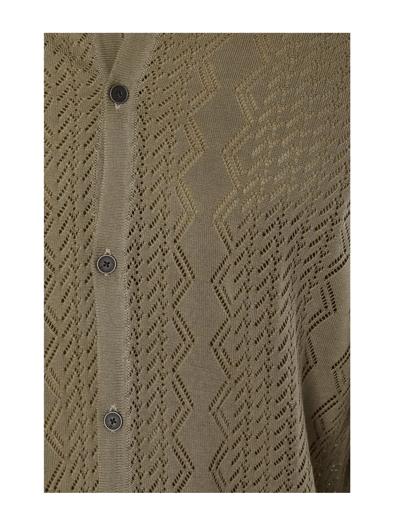 Свитер-рубашка с коротким рукавом и ажурной отделкой Emil Y2701f26 John Varvatos — изображение 5 из 5, серый