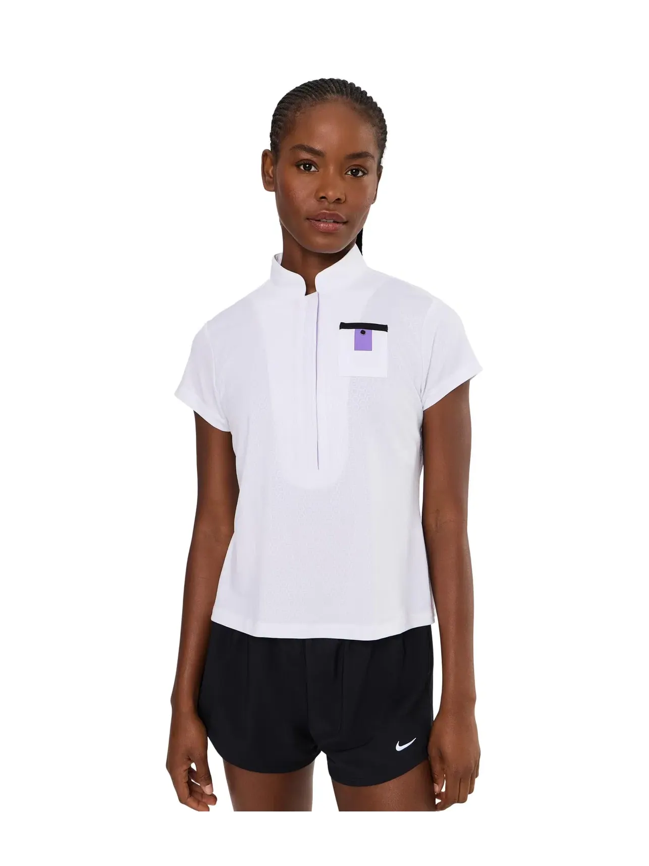 Спортивный топ с микрогорошком Micro Dot Performance Top Jamie Sadock — изображение 1 из 5, белый