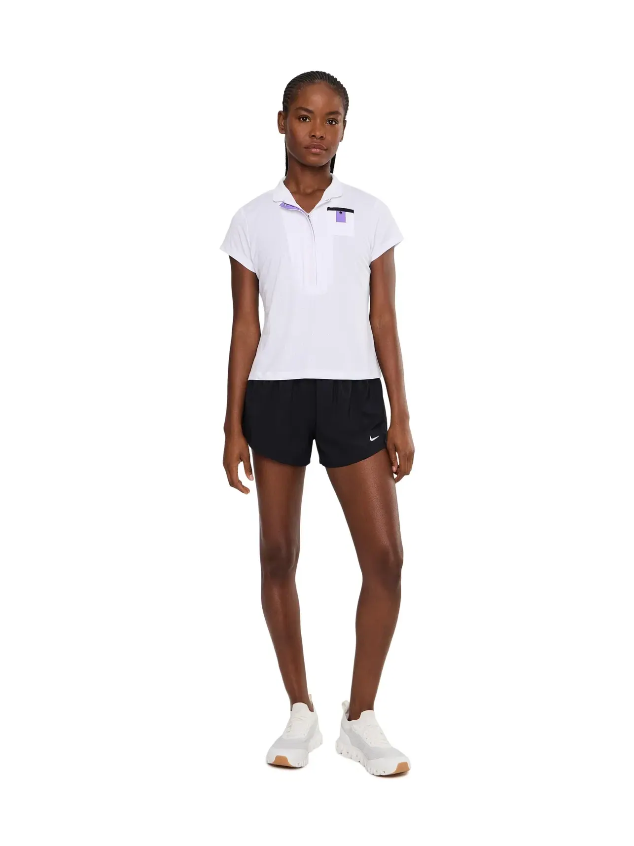 Спортивный топ с микрогорошком Micro Dot Performance Top Jamie Sadock — изображение 2 из 5, белый