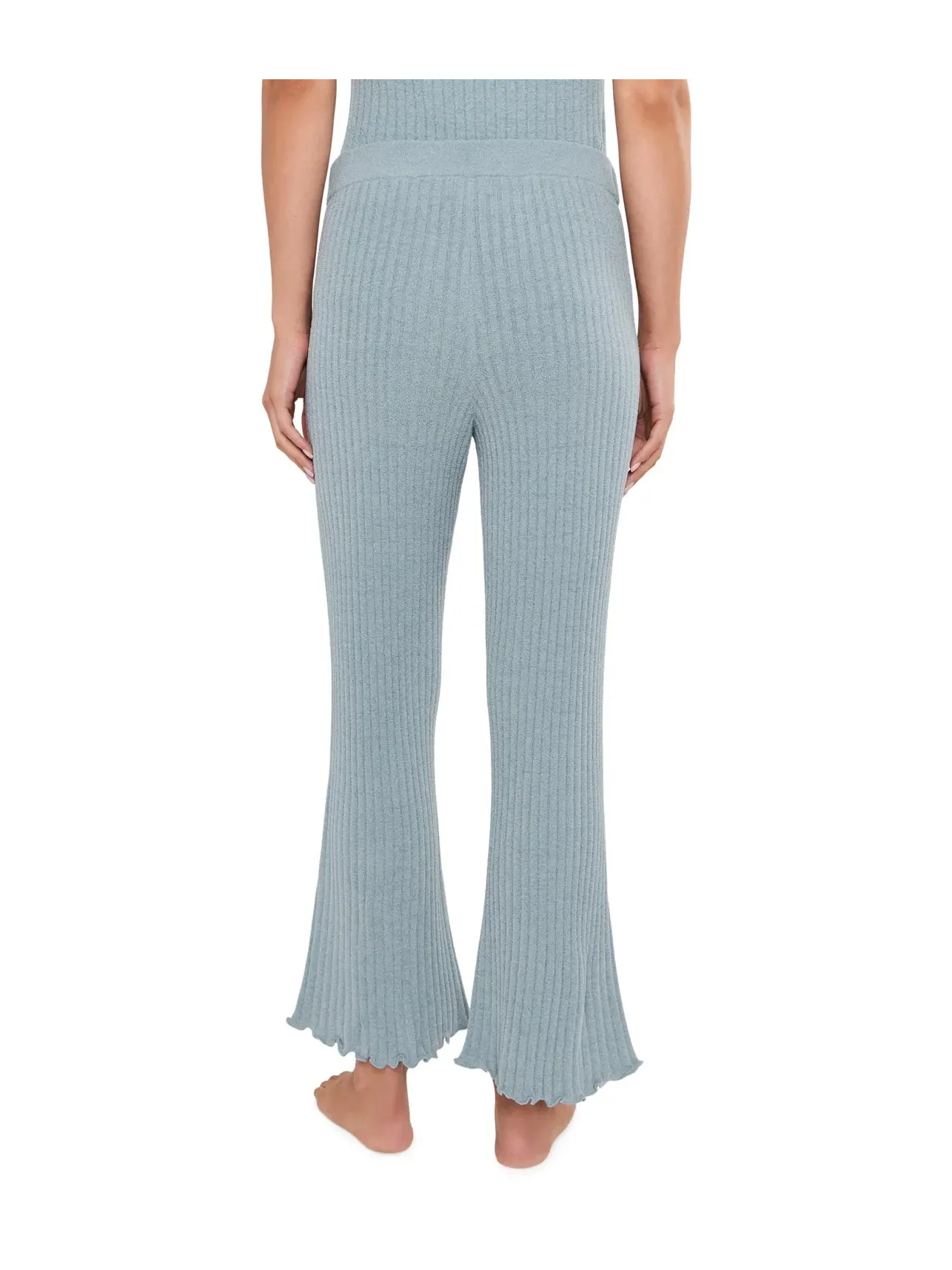 Брюки CozyChic Ultra Lite Petal Edge Rib Kick Flare Ankle Pants Barefoot Dreams — изображение 4 из 5, синий