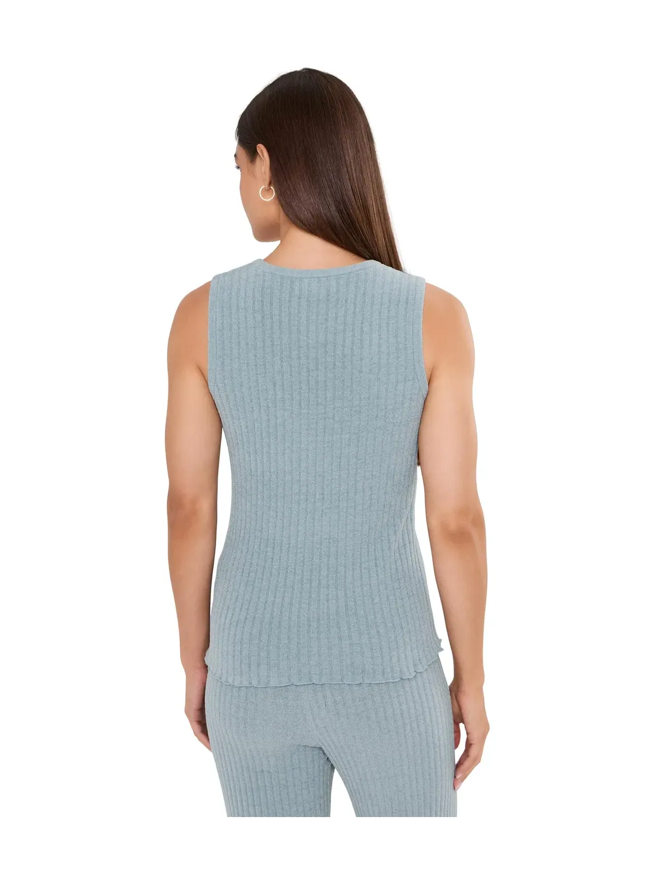 Майка Cozychic Ultra Lite Petal Edge Rib Tank Barefoot Dreams — изображение 4 из 5, синий