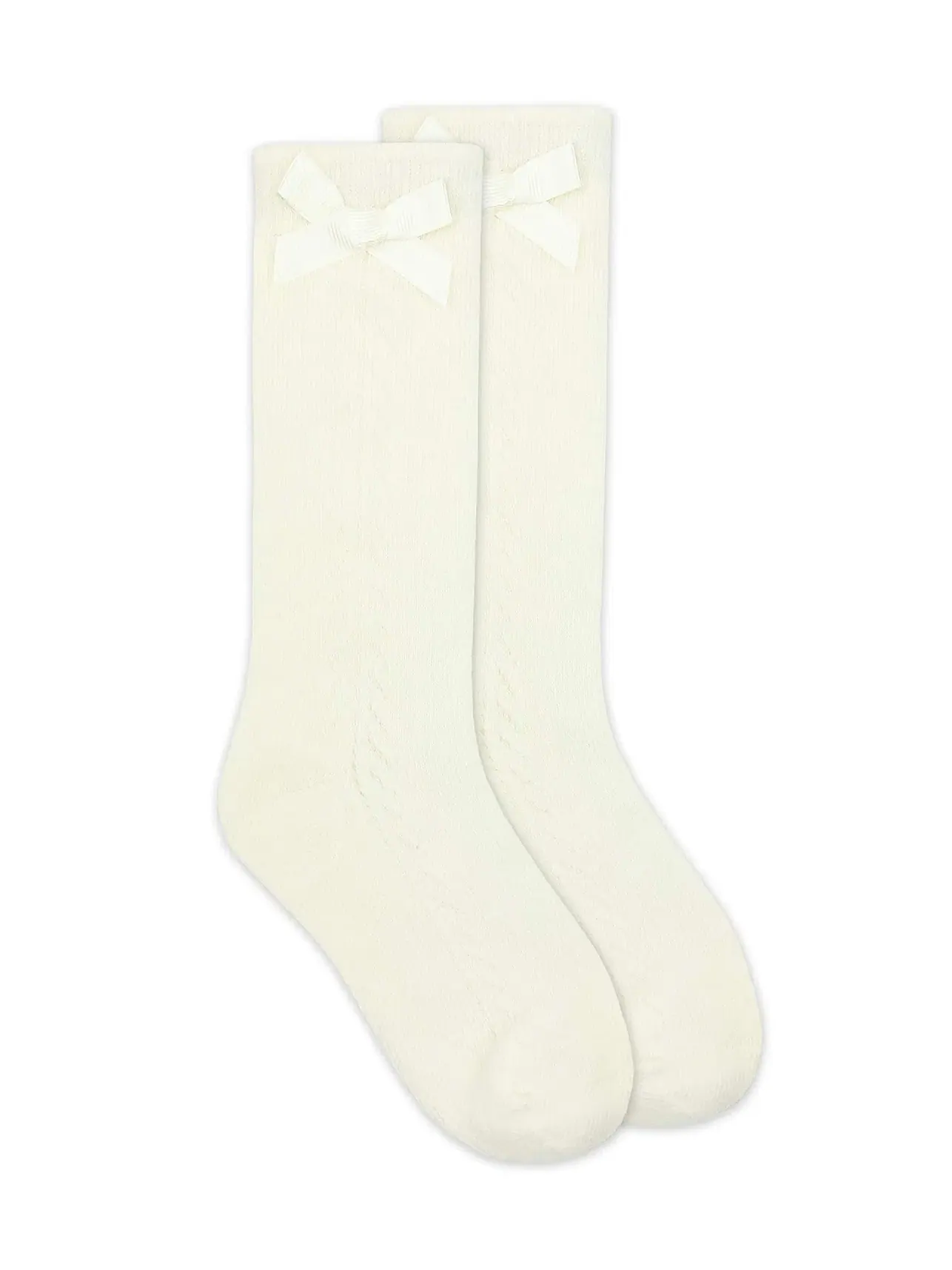 Детские высокие носки с ажурным бантом, 1 шт. Jefferies Socks — изображение 1 из 1, белый