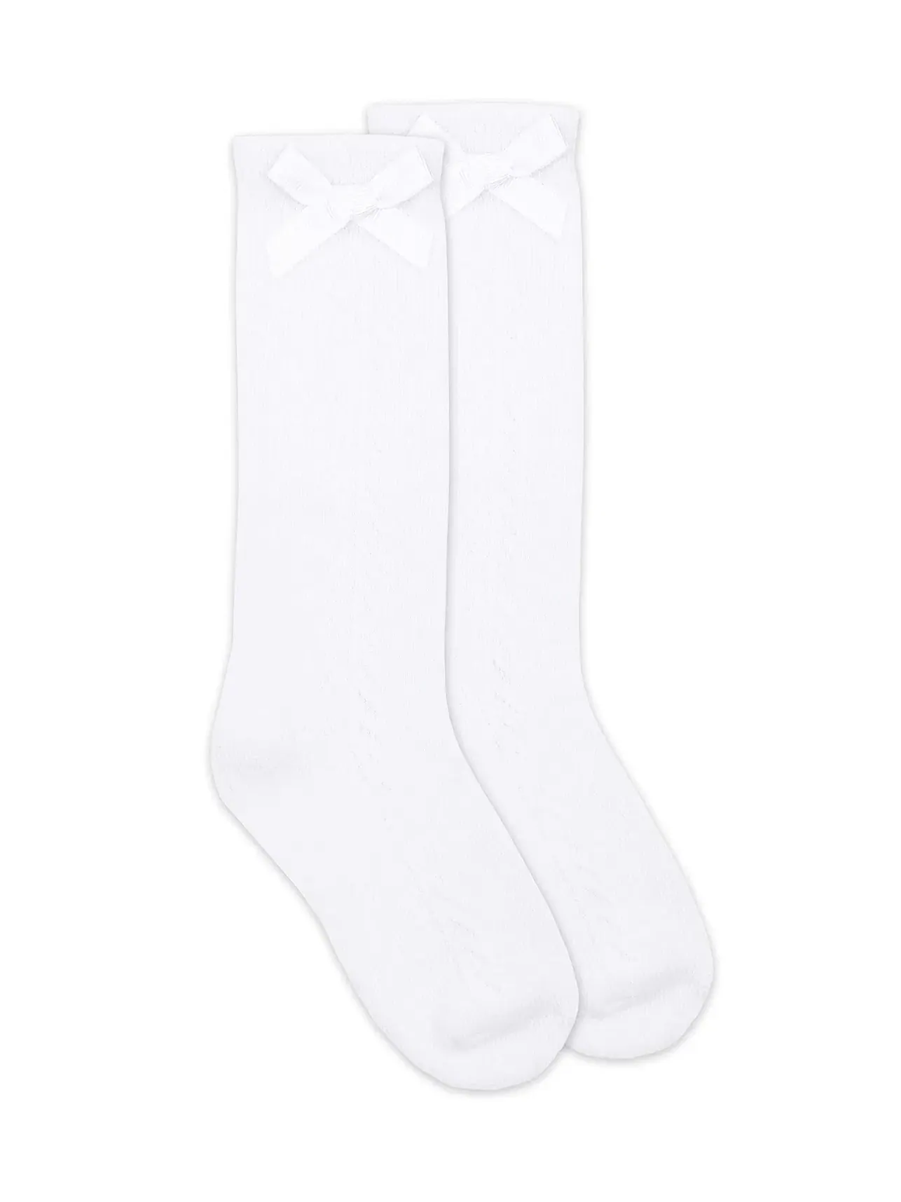 Детские высокие носки с ажурным бантом, 1 шт. Jefferies Socks — изображение 1 из 1, белый