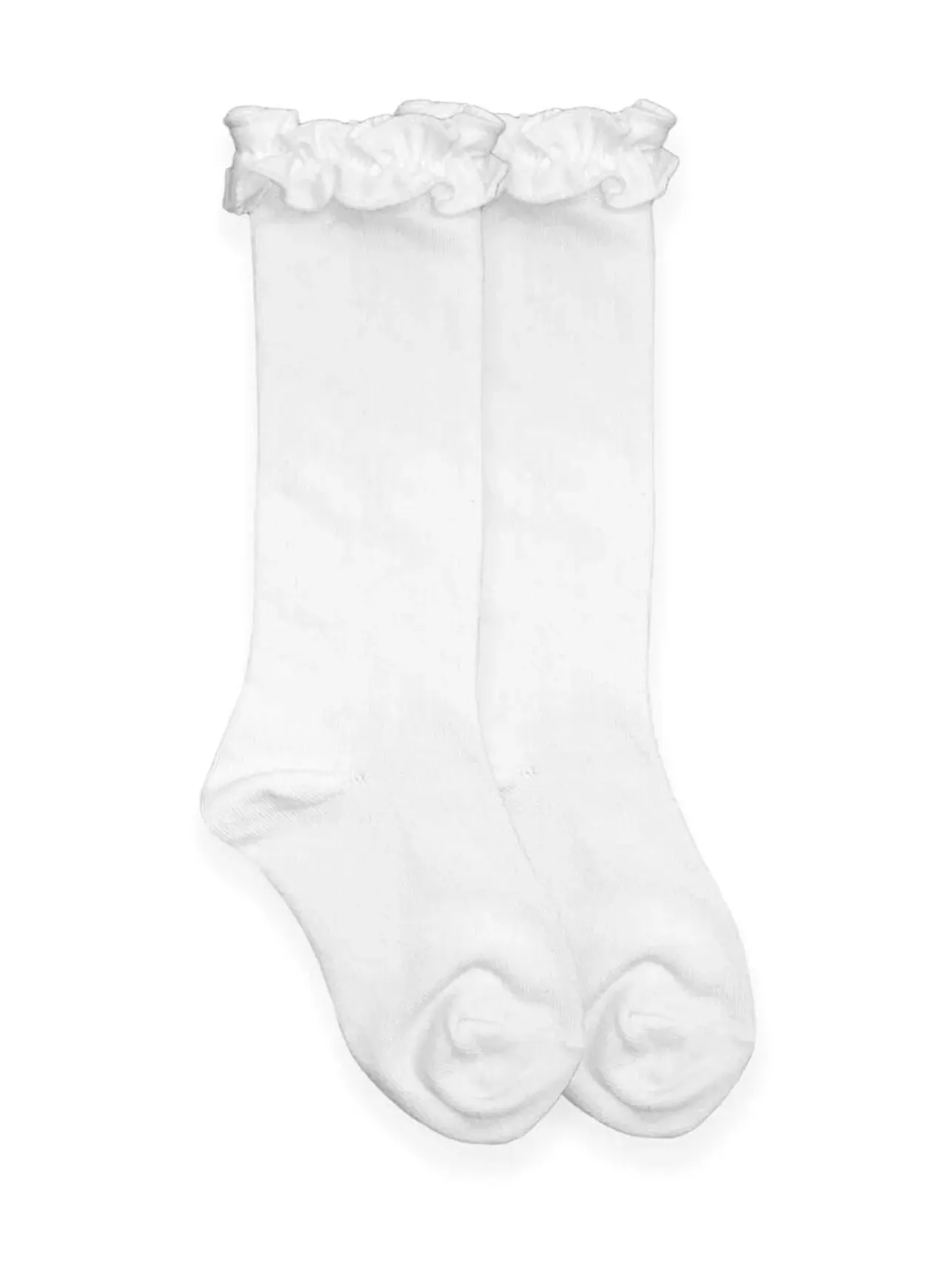 Детские высокие носки с рюшами для девочек, 1 шт. Jefferies Socks — изображение 1 из 1, белый