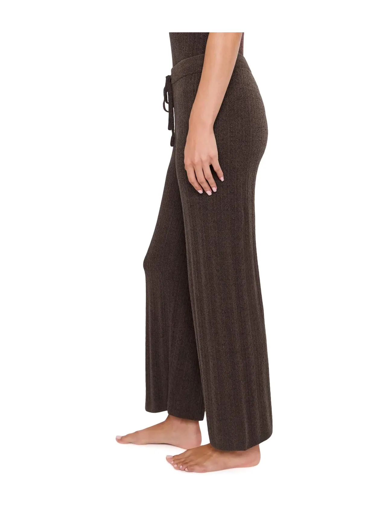 Укороченные брюки Cozychic Ultra Lite Pointelle Barefoot Dreams — изображение 3 из 5, умбра