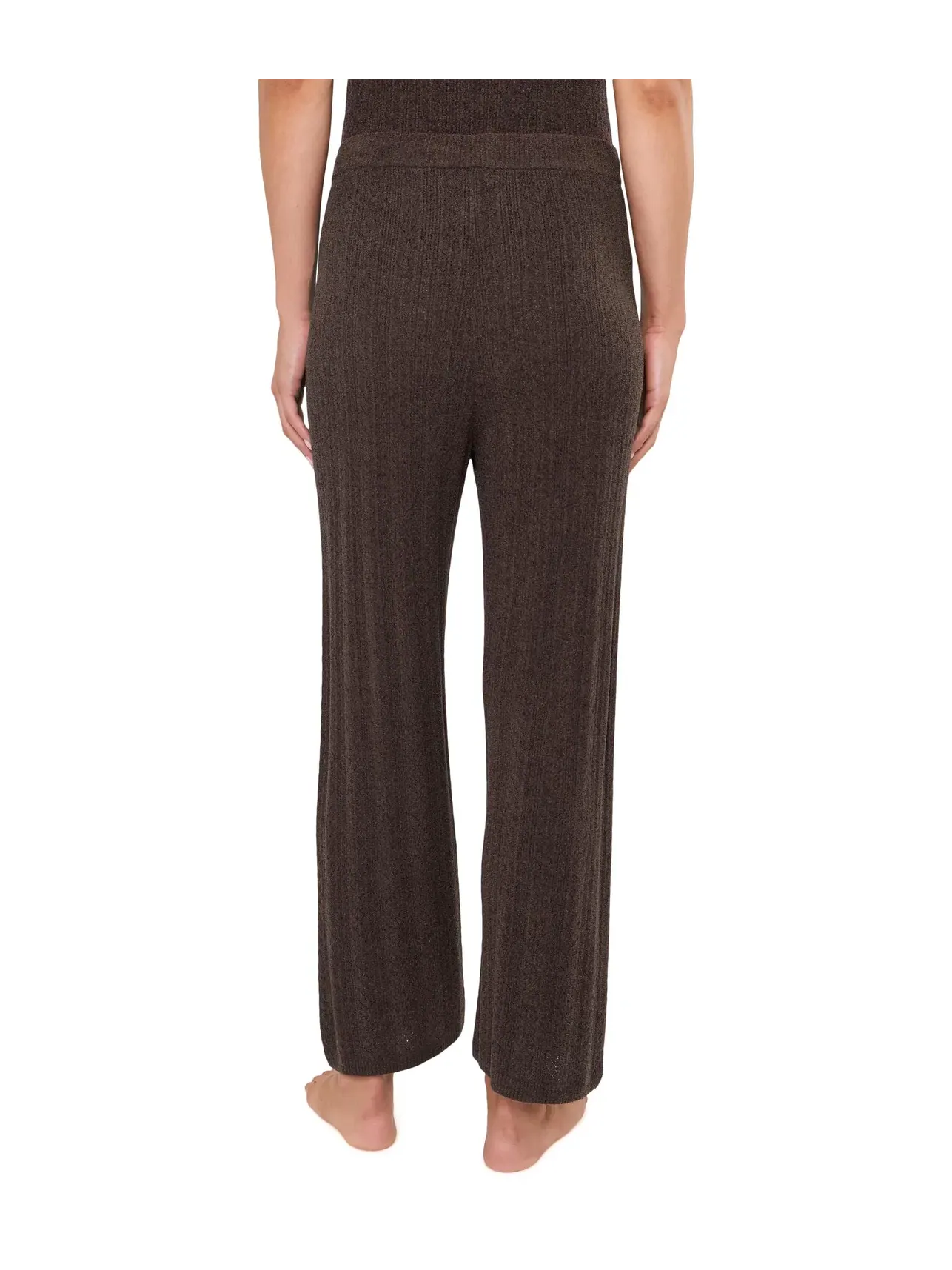 Укороченные брюки Cozychic Ultra Lite Pointelle Barefoot Dreams — изображение 4 из 5, умбра