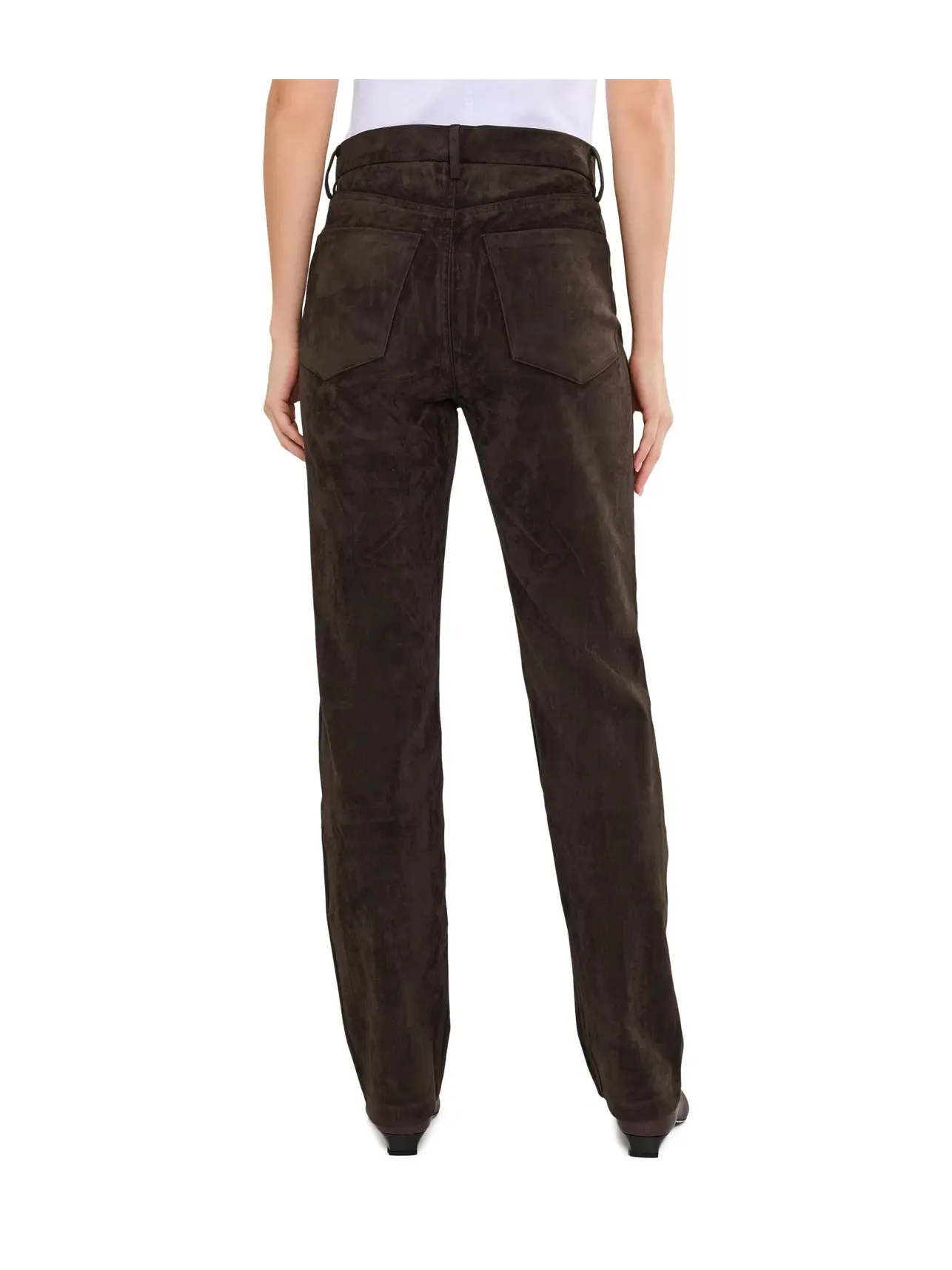 Джинсы зауженные из замши The Suede Margot Slim Joe'S Jeans — изображение 4 из 5, коричневый