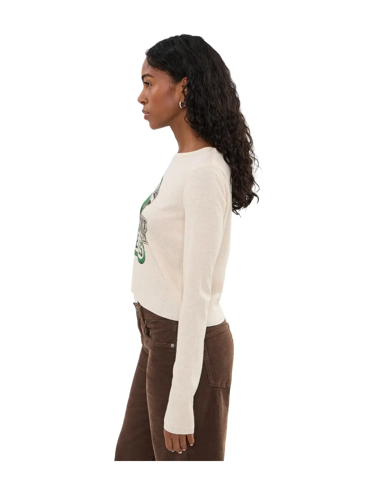 Термолонгслив с шлемом NFL Philadelphia Eagles Helmet Crop Thermal Junk Food Clothing — изображение 3 из 5, березовый