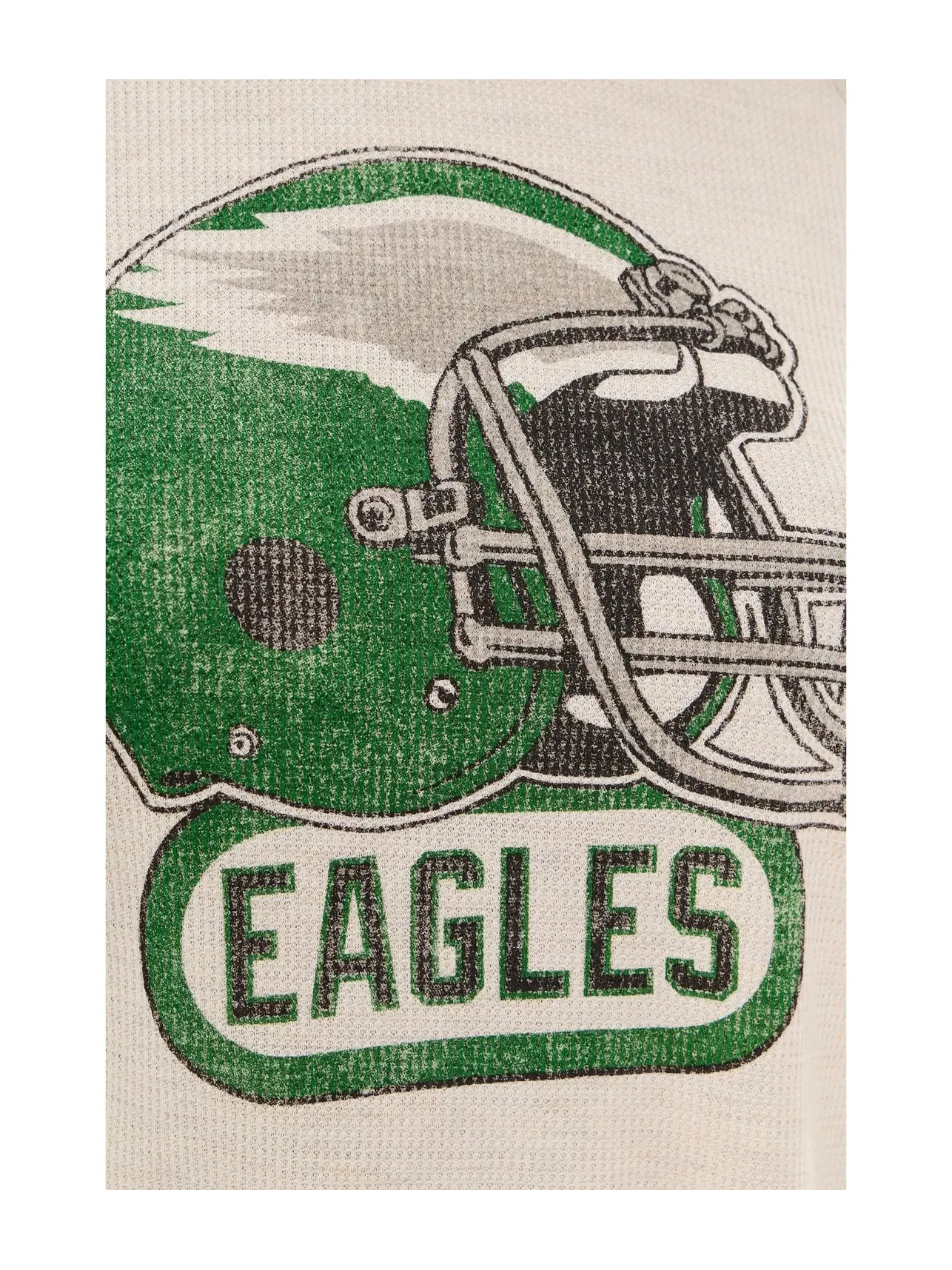 Термолонгслив с шлемом NFL Philadelphia Eagles Helmet Crop Thermal Junk Food Clothing — изображение 5 из 5, березовый