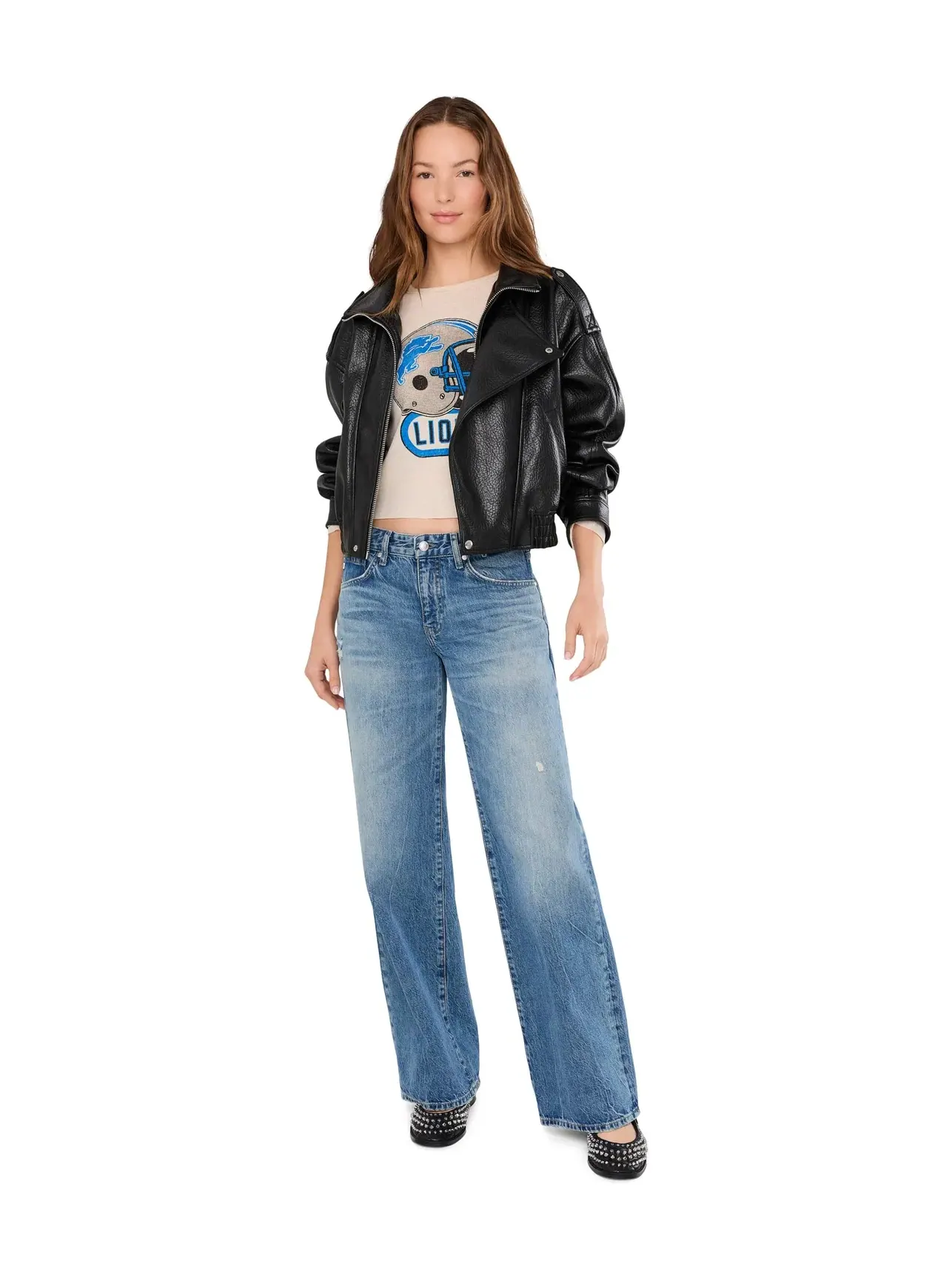 Термолонгслив с шлемом NFL Detroit Lions Helmet Crop Thermal Junk Food Clothing — изображение 2 из 5, березовый