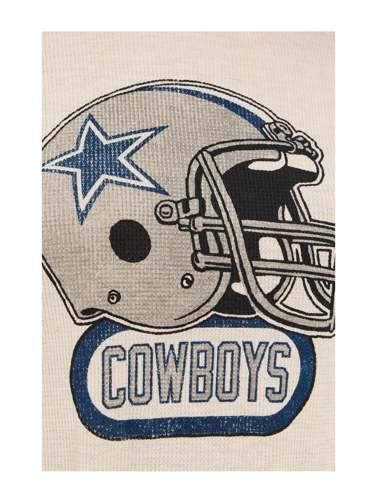 Термолонгслив с шлемом NFL Dallas Cowboys Helmet Crop Thermal Junk Food Clothing — изображение 5 из 5, березовый