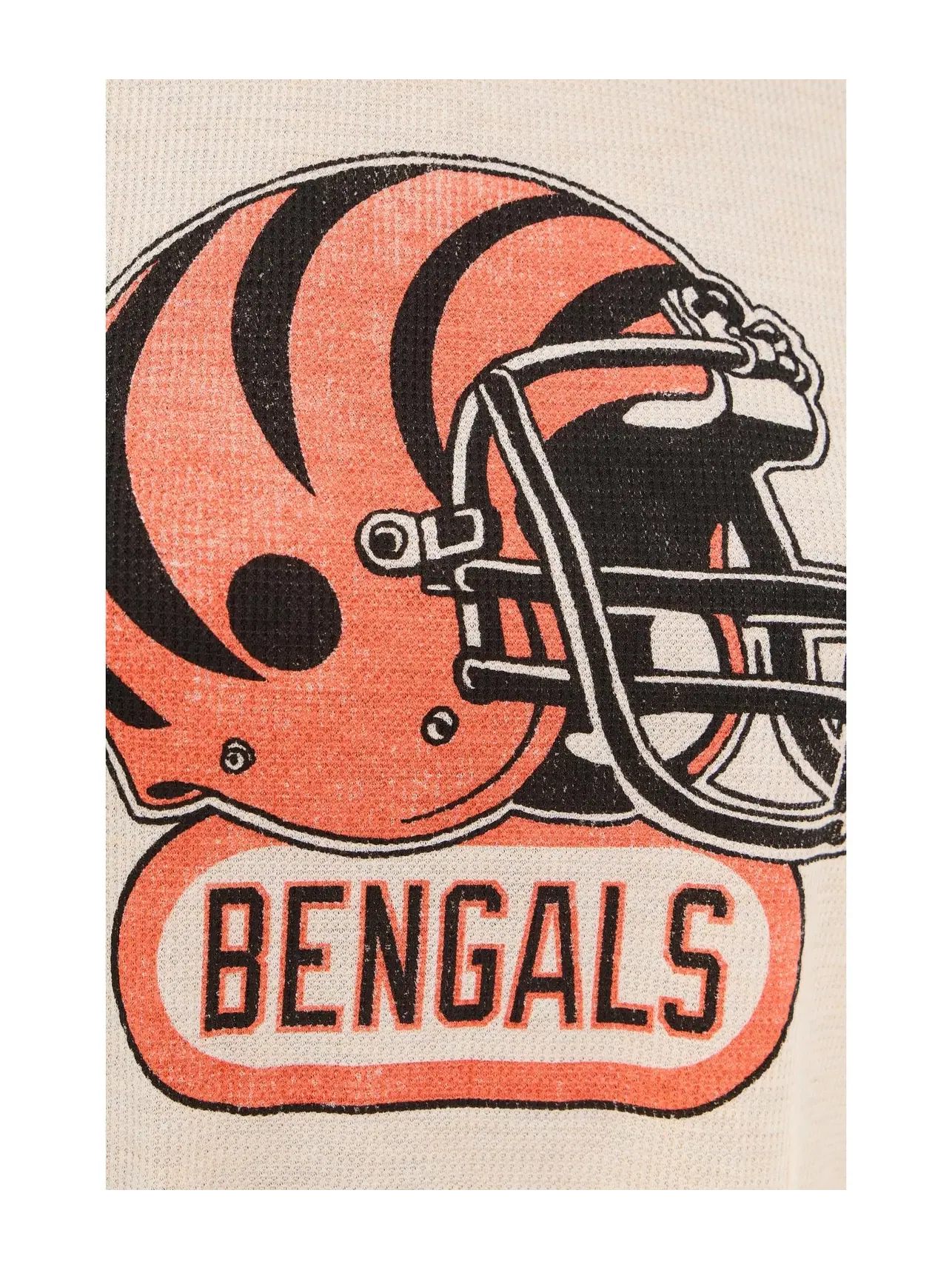 Термолонгслив с шлемом NFL Cincinnati Bengals Helmet Crop Thermal Junk Food Clothing — изображение 5 из 5, березовый