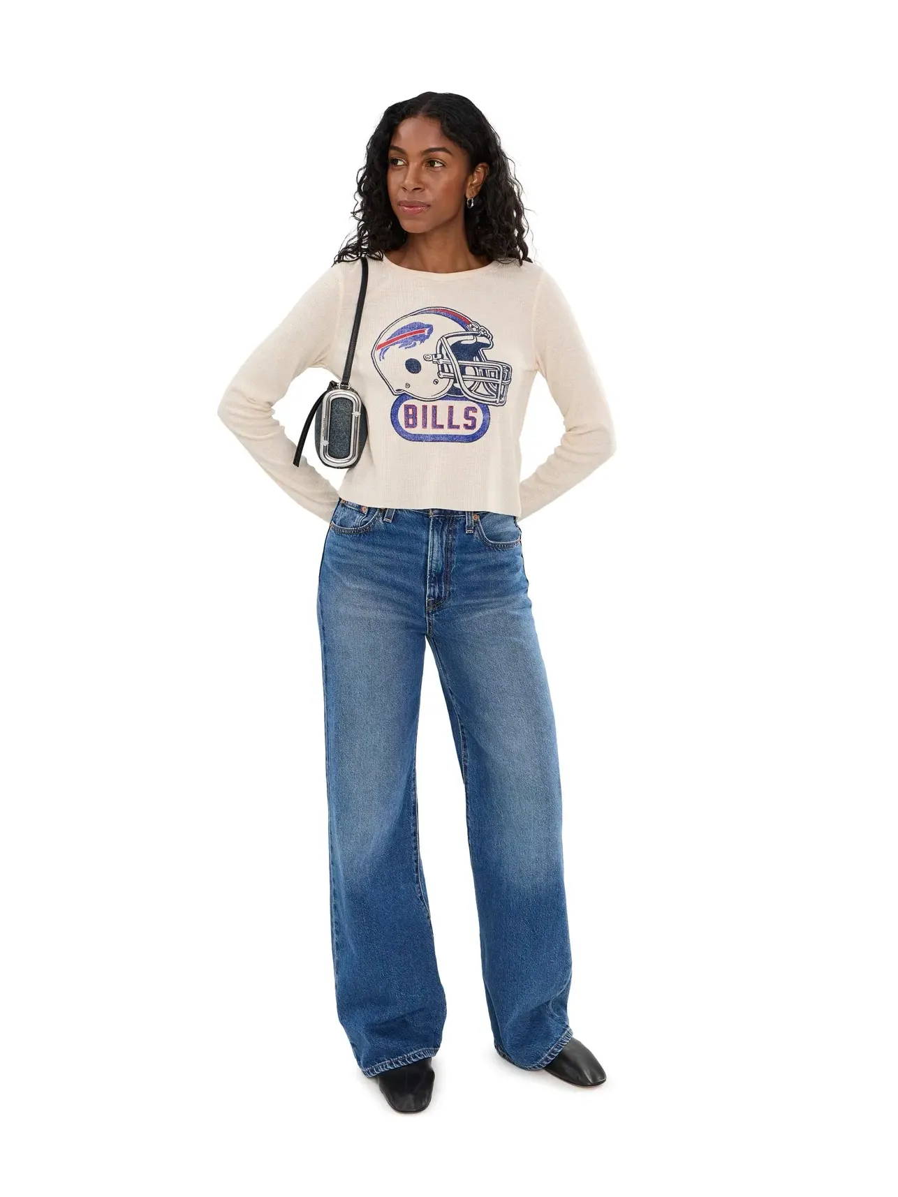 Термолонгслив с шлемом NFL Buffalo Bills Helmet Crop Thermal Junk Food Clothing — изображение 2 из 5, березовый