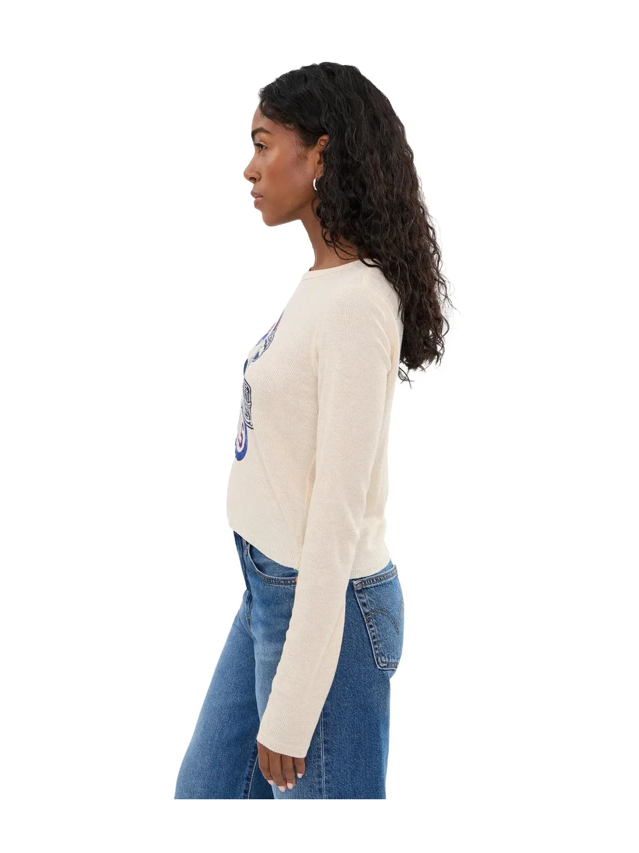 Термолонгслив с шлемом NFL Buffalo Bills Helmet Crop Thermal Junk Food Clothing — изображение 3 из 5, березовый