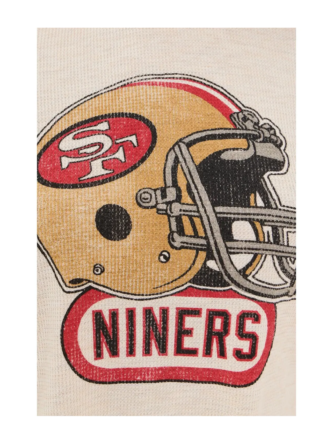 Термолонгслив с шлемом NFL San Francisco 49ers Helmet Crop Thermal Junk Food Clothing — изображение 5 из 5, березовый