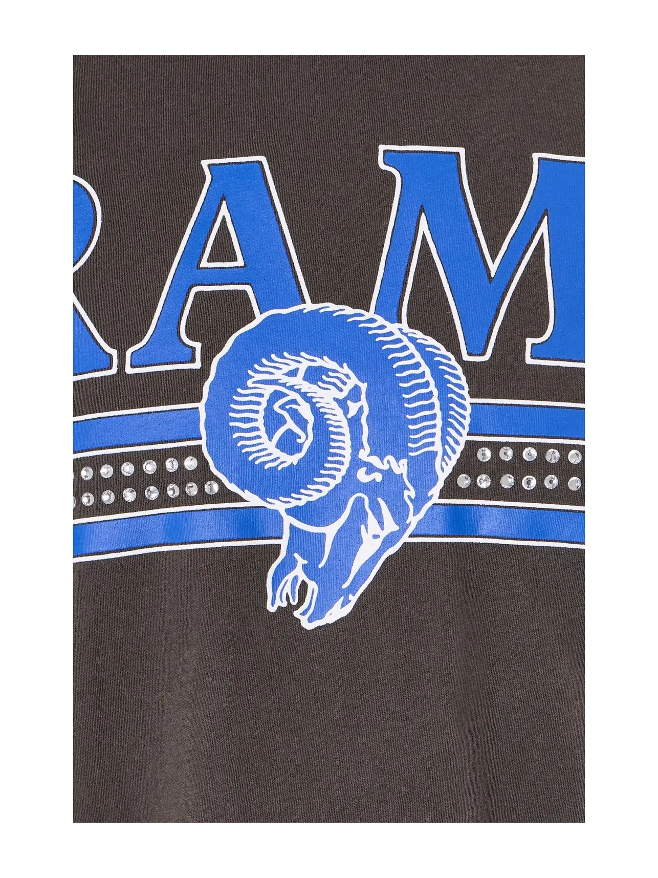 Футболка NFL Los Angeles Rams в полоску с блестками Junk Food Clothing — изображение 5 из 5, черный