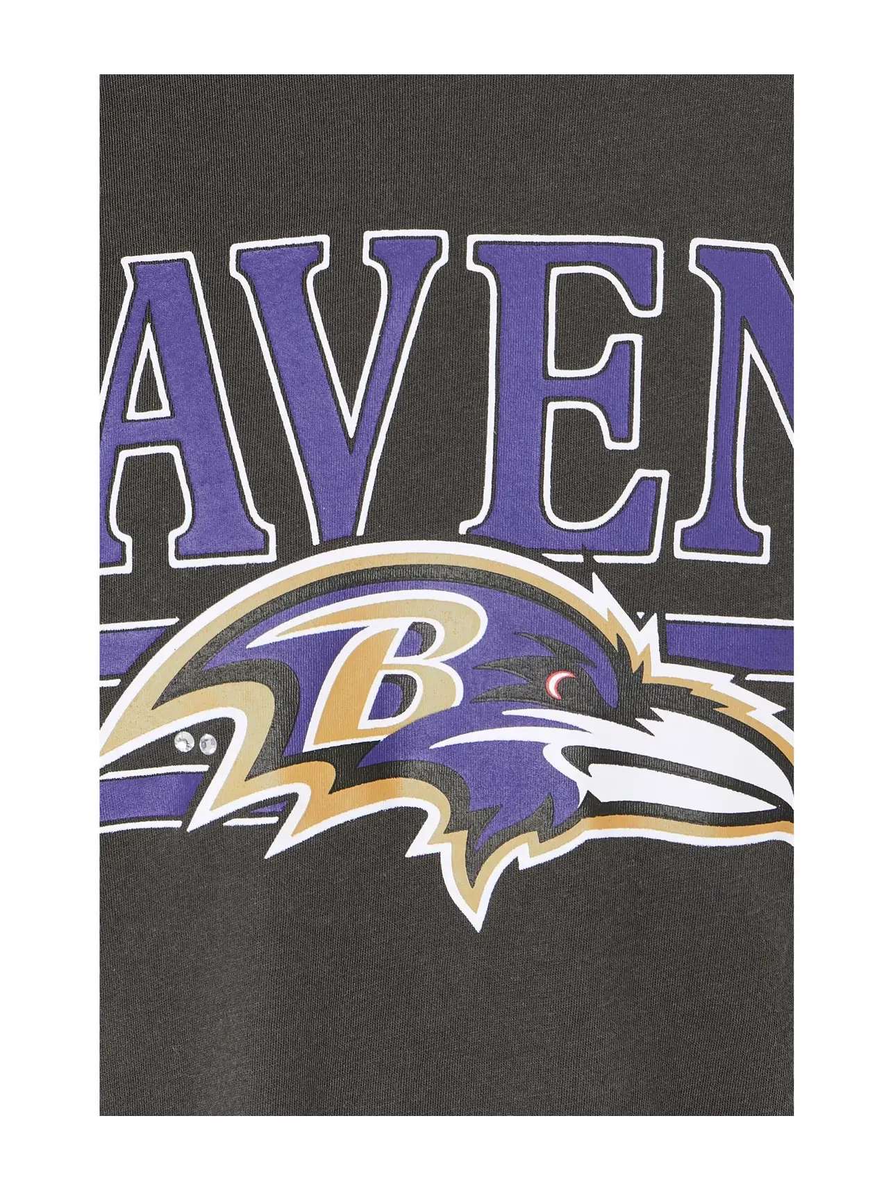 Укороченная футболка с блестками в полоску NFL Baltimore Ravens Junk Food Clothing — изображение 5 из 5, черный