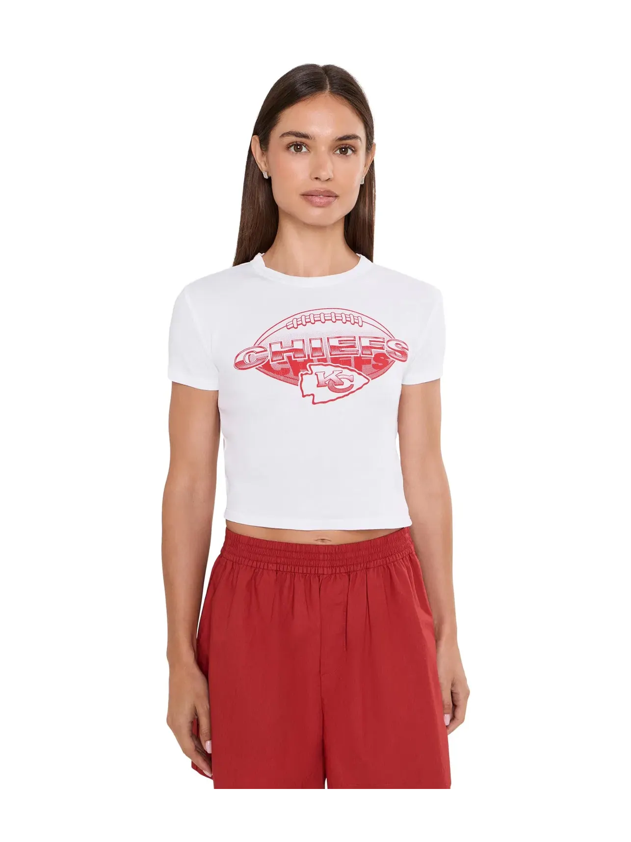 Детская футболка NFL Kansas City Chiefs Repeat Baby Tee Junk Food Clothing — изображение 1 из 5, белый