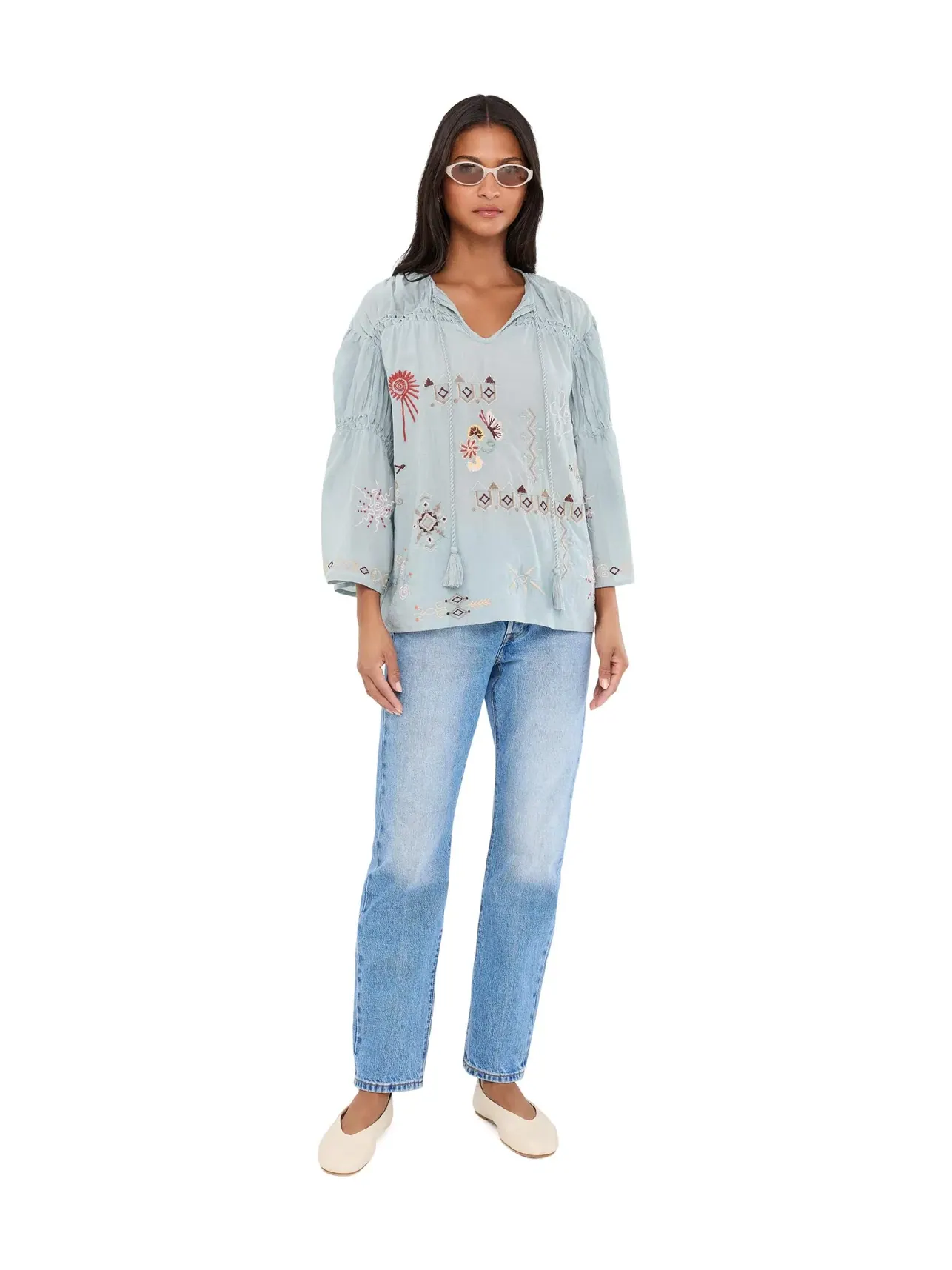 Блуза Kris Blouse Karyn Seo — изображение 2 из 5, синий