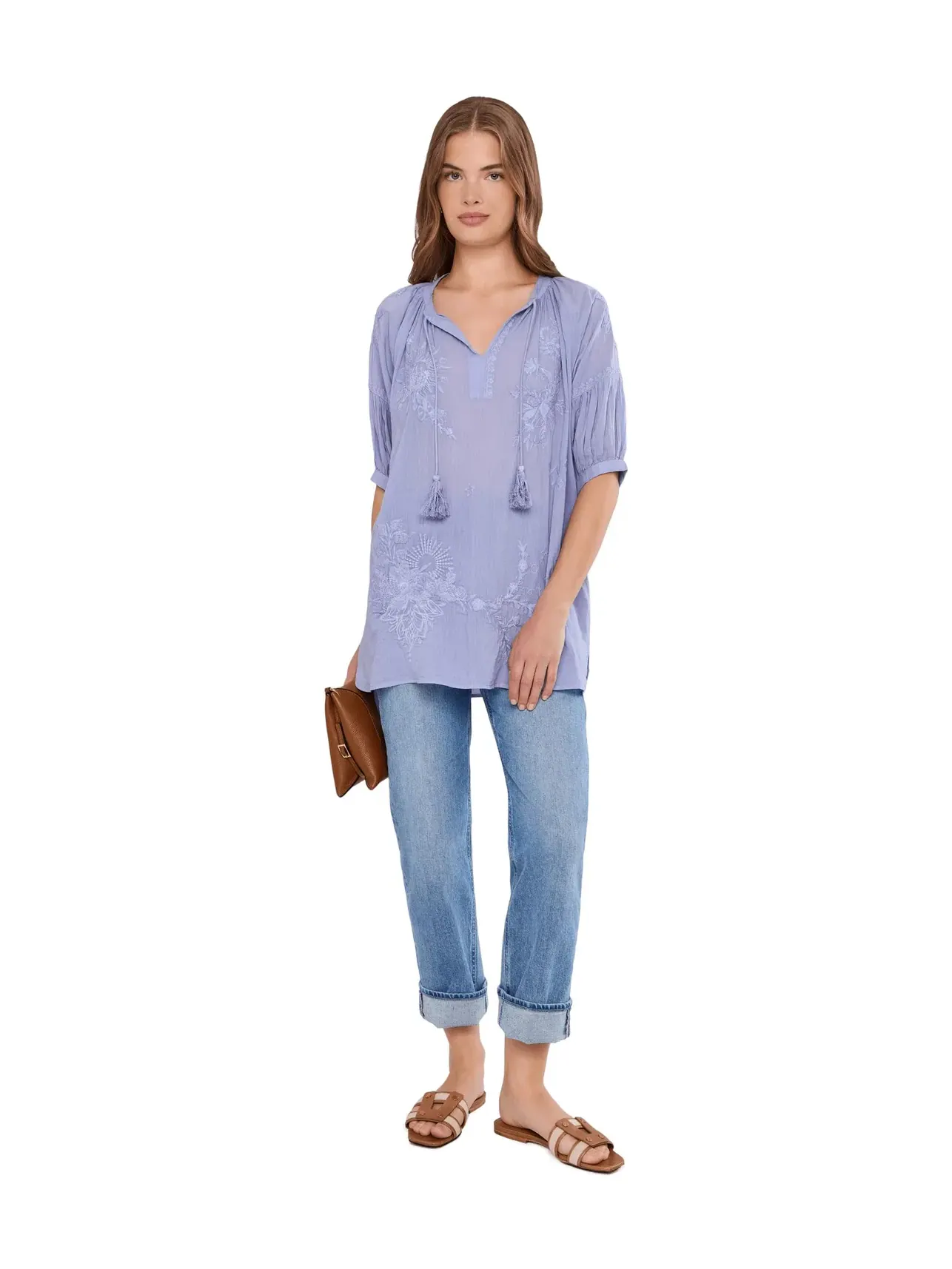 Блуза Elyssa Blouse Karyn Seo — изображение 2 из 5, синий