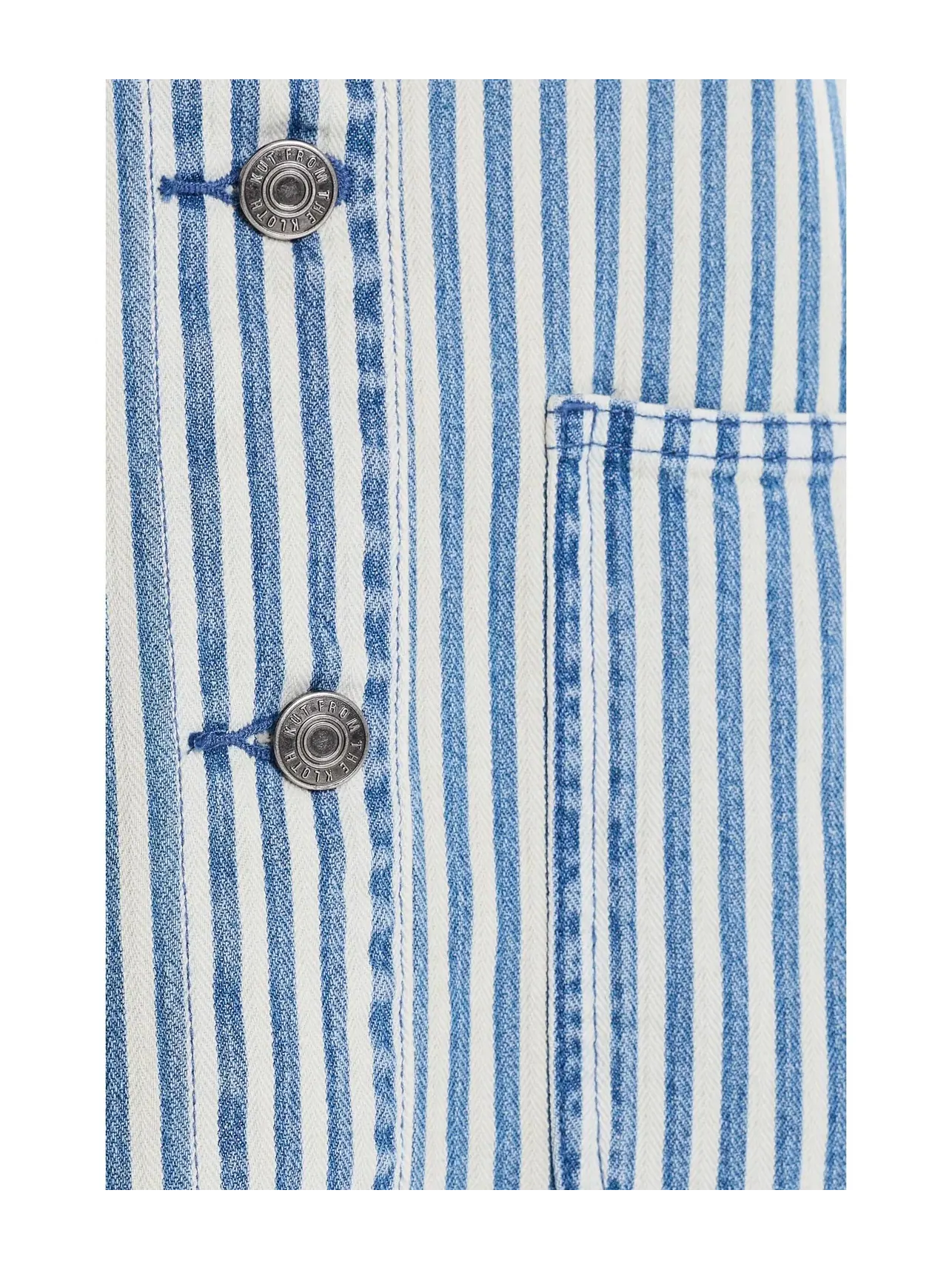 Джинсовая куртка Ellie Stripe Kut From The Kloth — изображение 5 из 5, индиго/белый