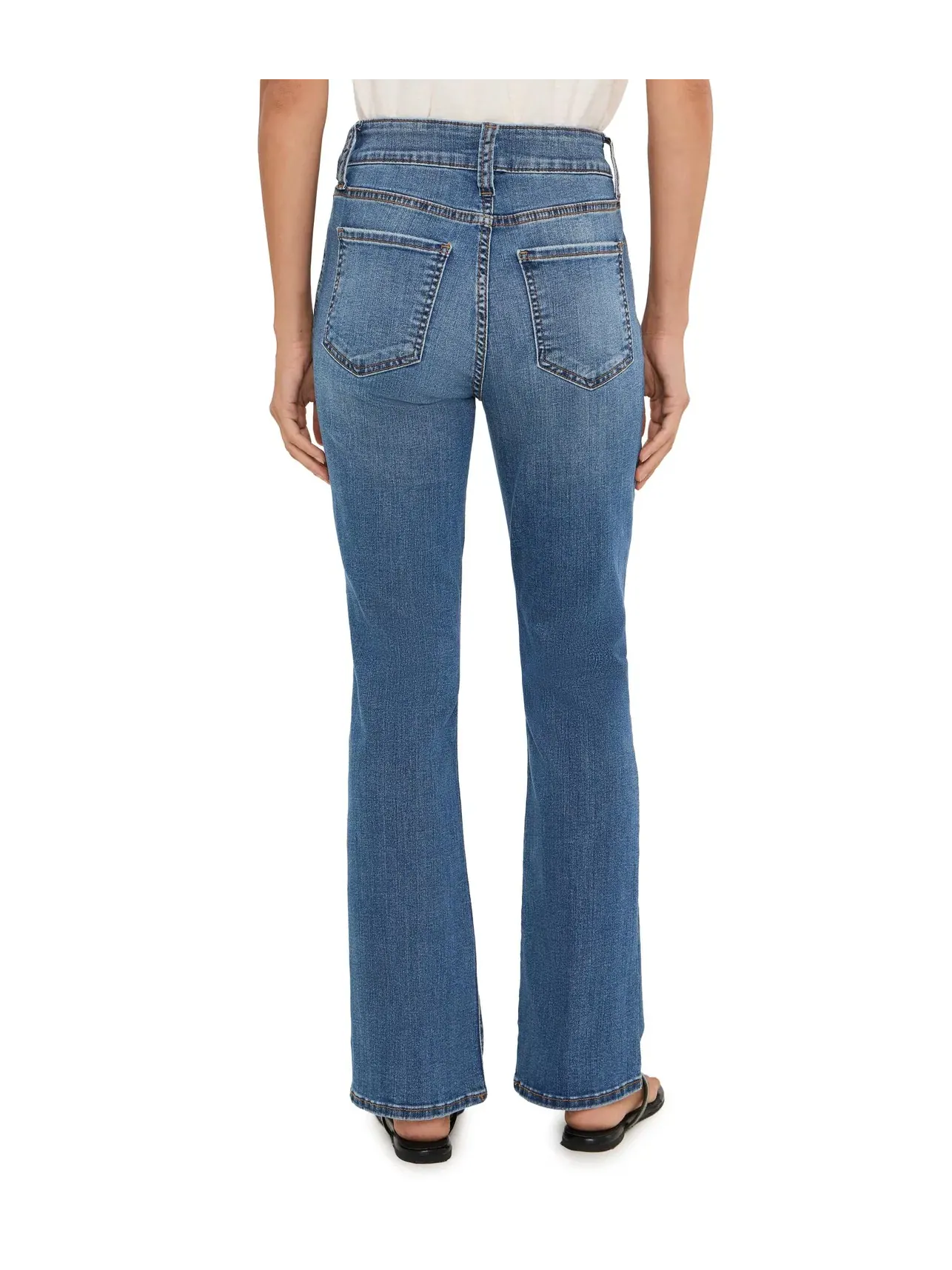 Джинсы-ботинок с завышенной посадкой Petite Natalie High-Rise Fab AB Bootcut in Interactive Kut From The Kloth, интерактивный