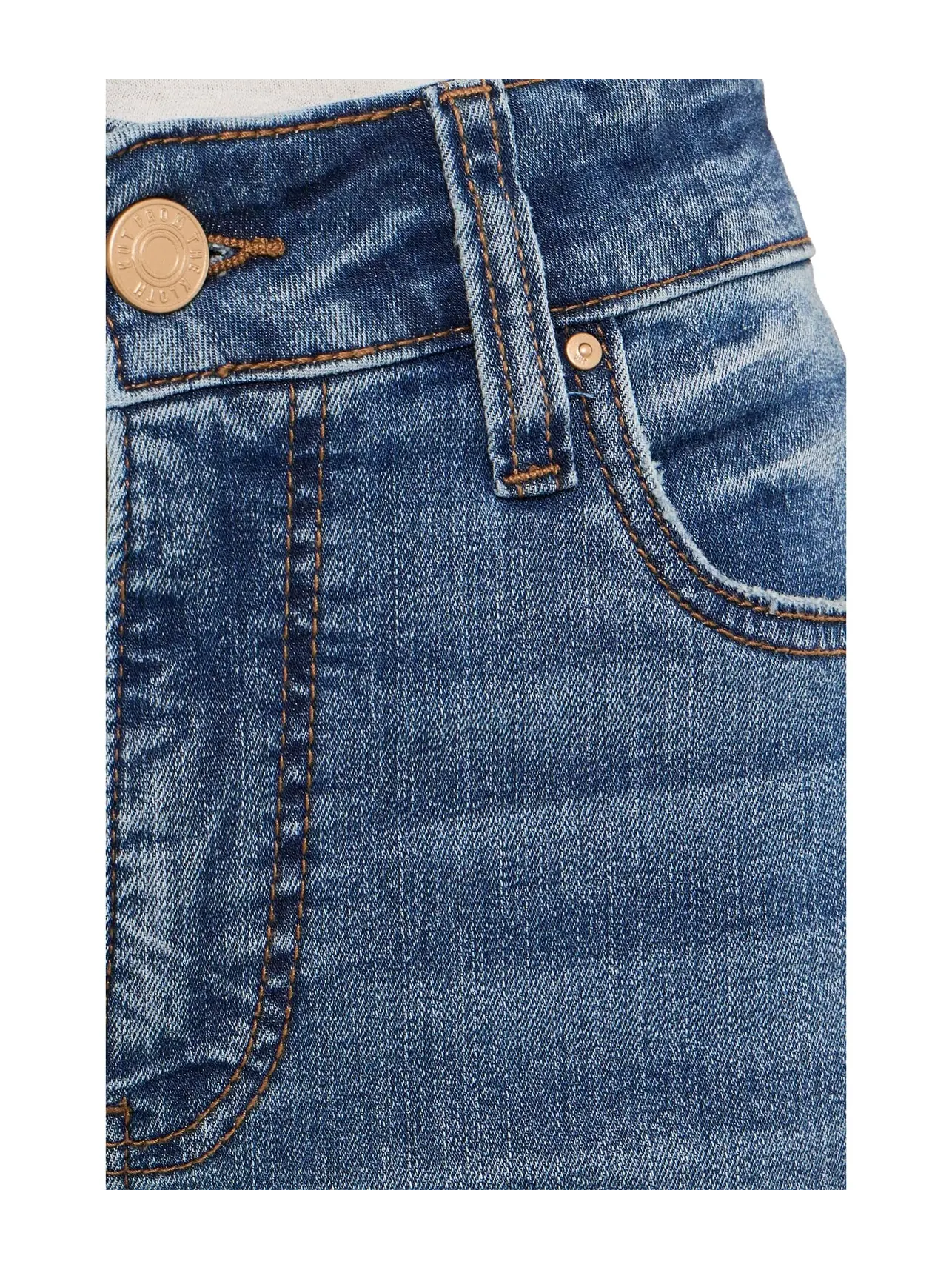 Джинсы-ботинок с завышенной посадкой Petite Natalie High-Rise Fab AB Bootcut in Interactive Kut From The Kloth, интерактивный