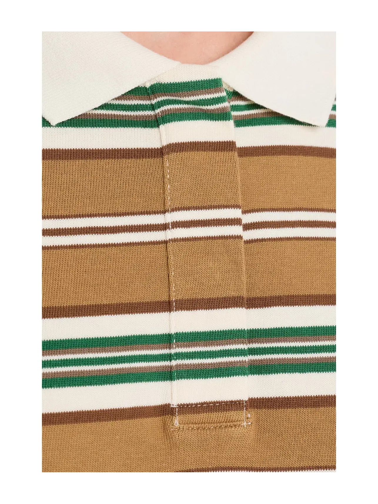 Поло трикотажное в полоску с коротким рукавом Livvy Stripe Knit Polo Short Kut From The Kloth — изображение 5 из 5
