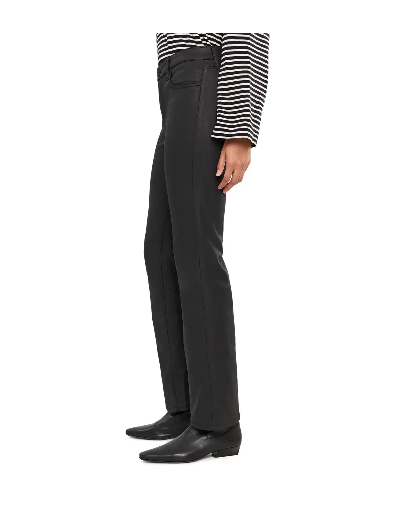Брюки Kelly High-Rise Fab Ab Kick Flare Inset Leg с матовым черным покрытием. Kut From The Kloth — изображение 3 из 5, черный