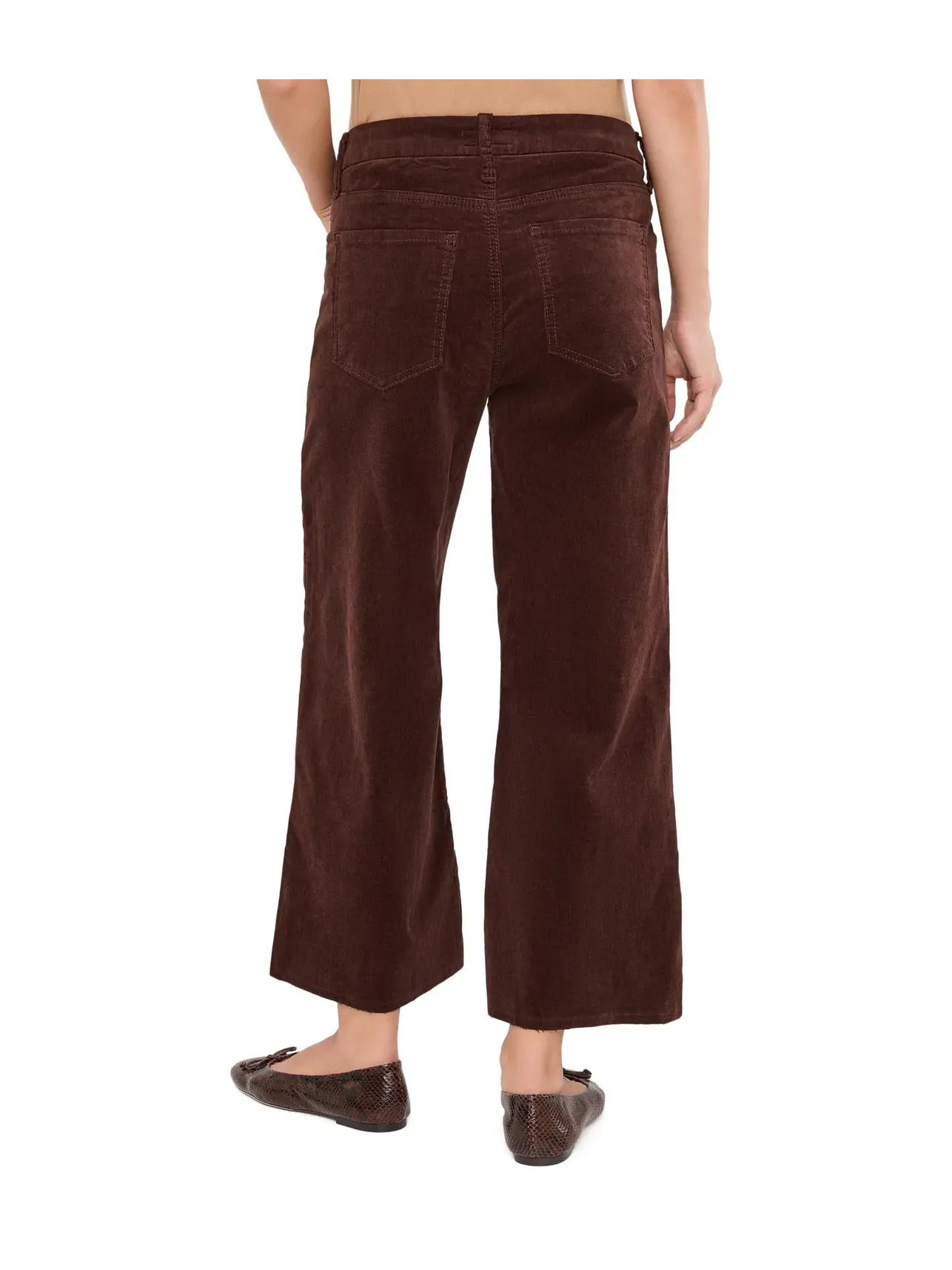 Джинсы Petite Meg Corduroy High-Rise Wide Leg Kut From The Kloth — изображение 4 из 5, трюфель