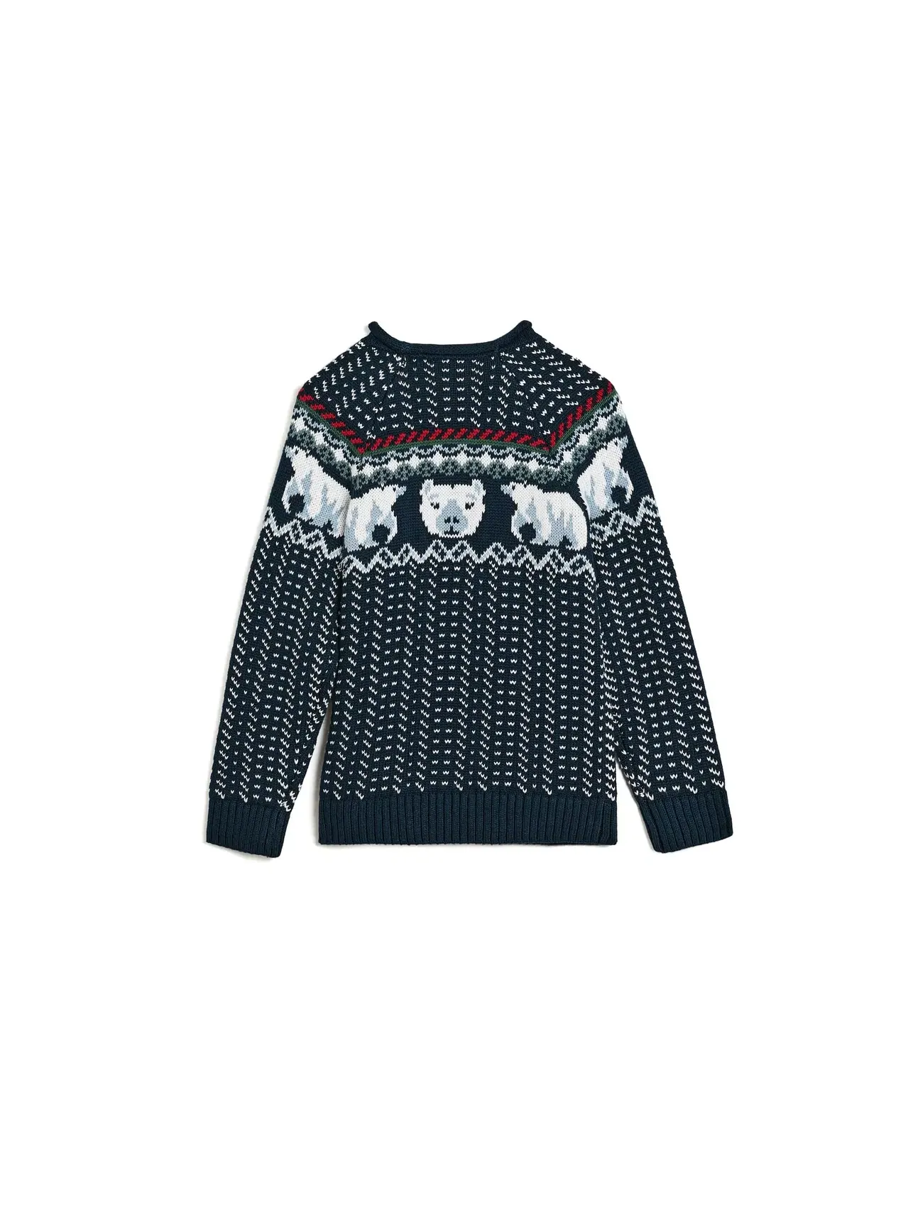 Хлопковый свитер с высоким воротником (для детей постарше) L.L.Bean Kids — изображение 2 из 3, классический темно-синий