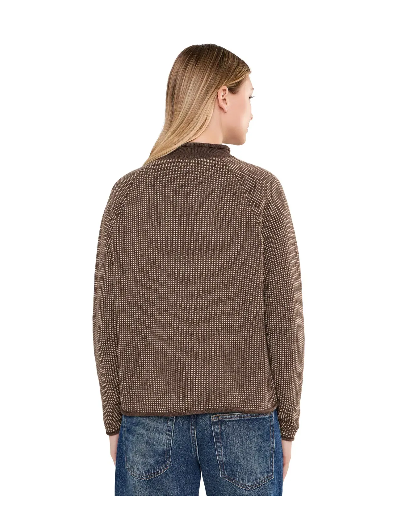 Оригинальный свитер с высоким воротником Double L Birdseye L.L.Bean — изображение 4 из 5, коричневый/хаки