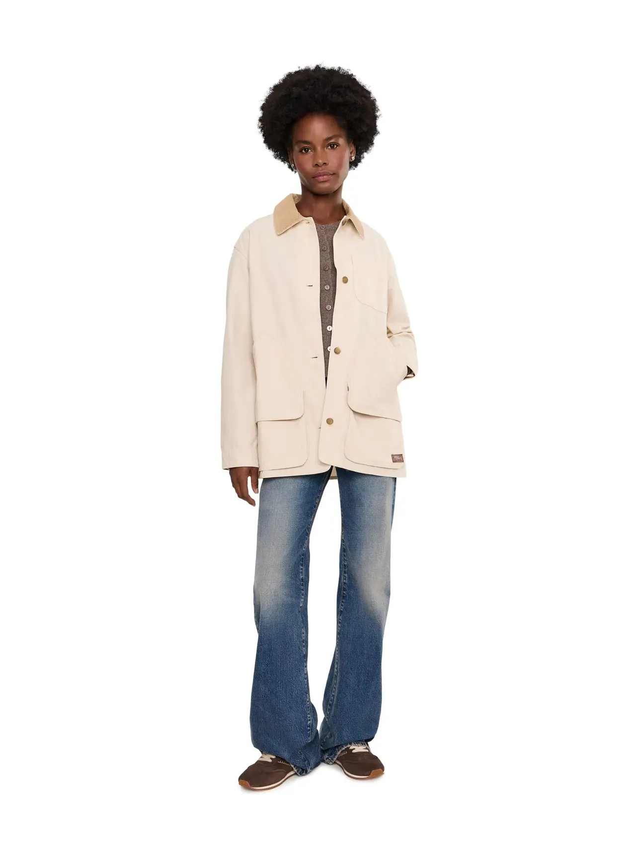 Легкое пальто в стиле сафари, стандартный крой Lightweight Field Coat Regular L.L.Bean — изображение 2 из 5, бледный хаки