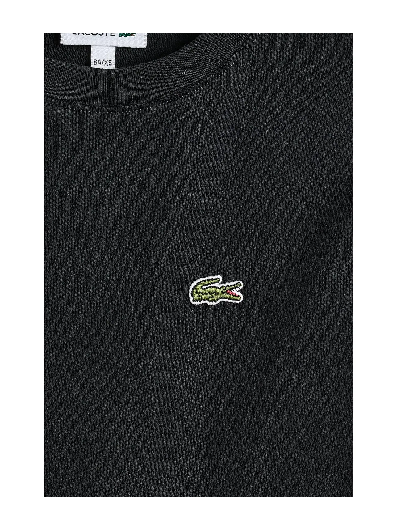 Классическая футболка (для детей постарше) Lacoste Kids — изображение 3 из 3, черный