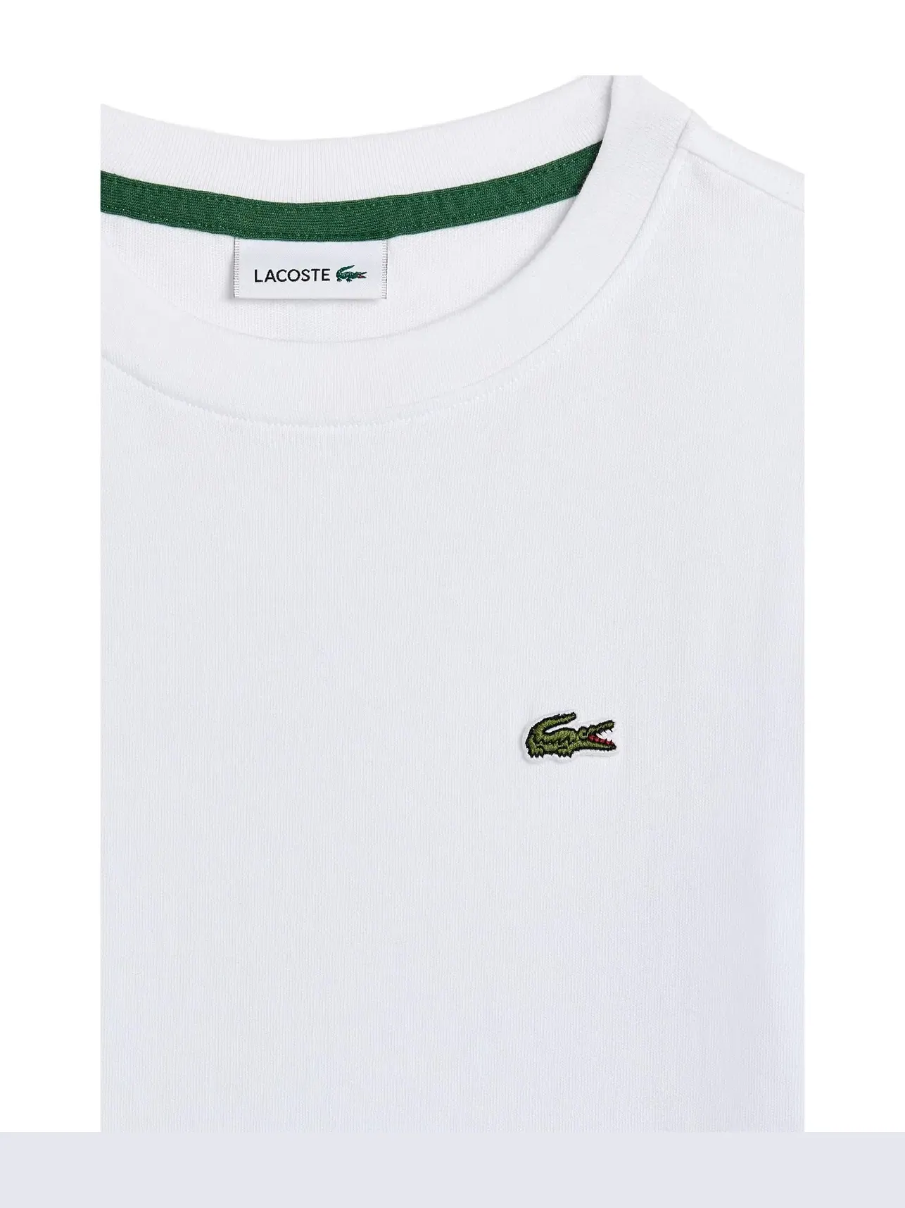 Классическая футболка (для детей постарше) Lacoste Kids — изображение 3 из 3, белый