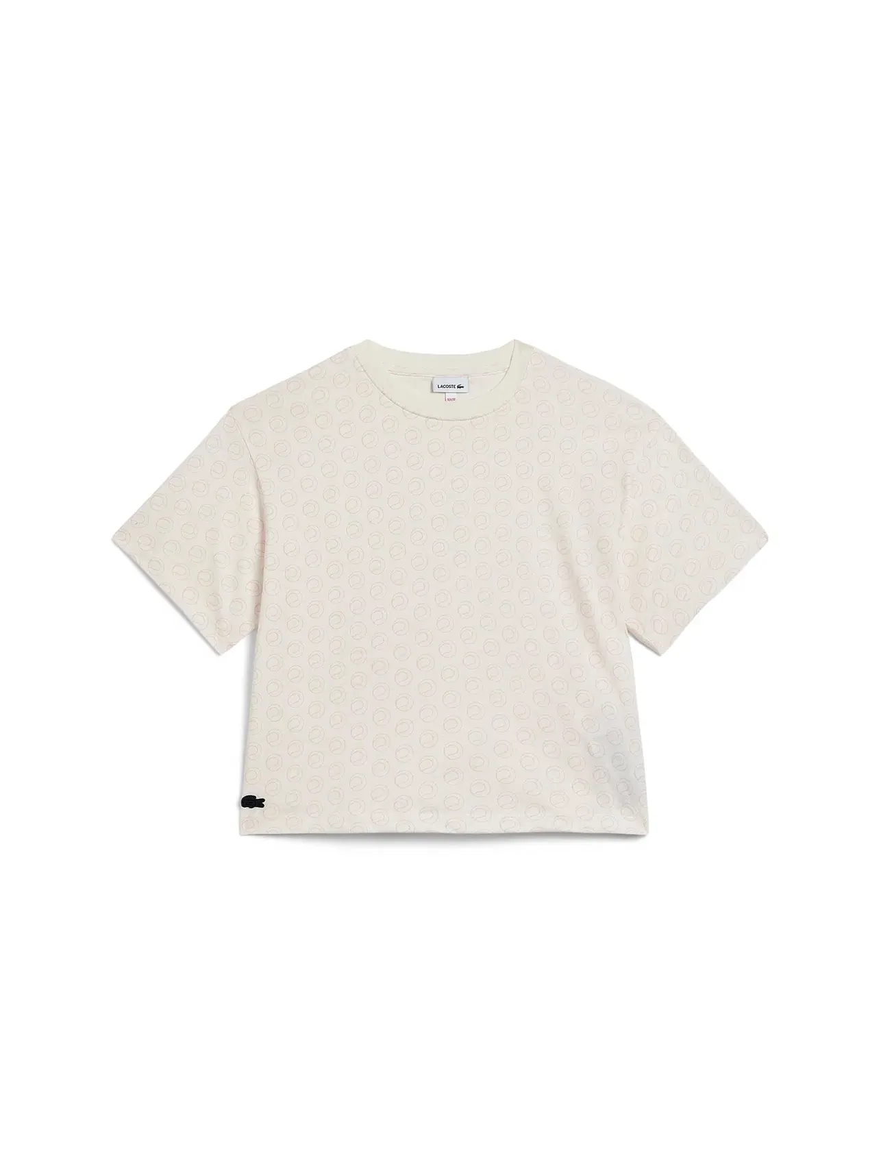 Футболка оверсайз с принтом (для детей постарше) Lacoste Kids — изображение 1 из 3, бежевый