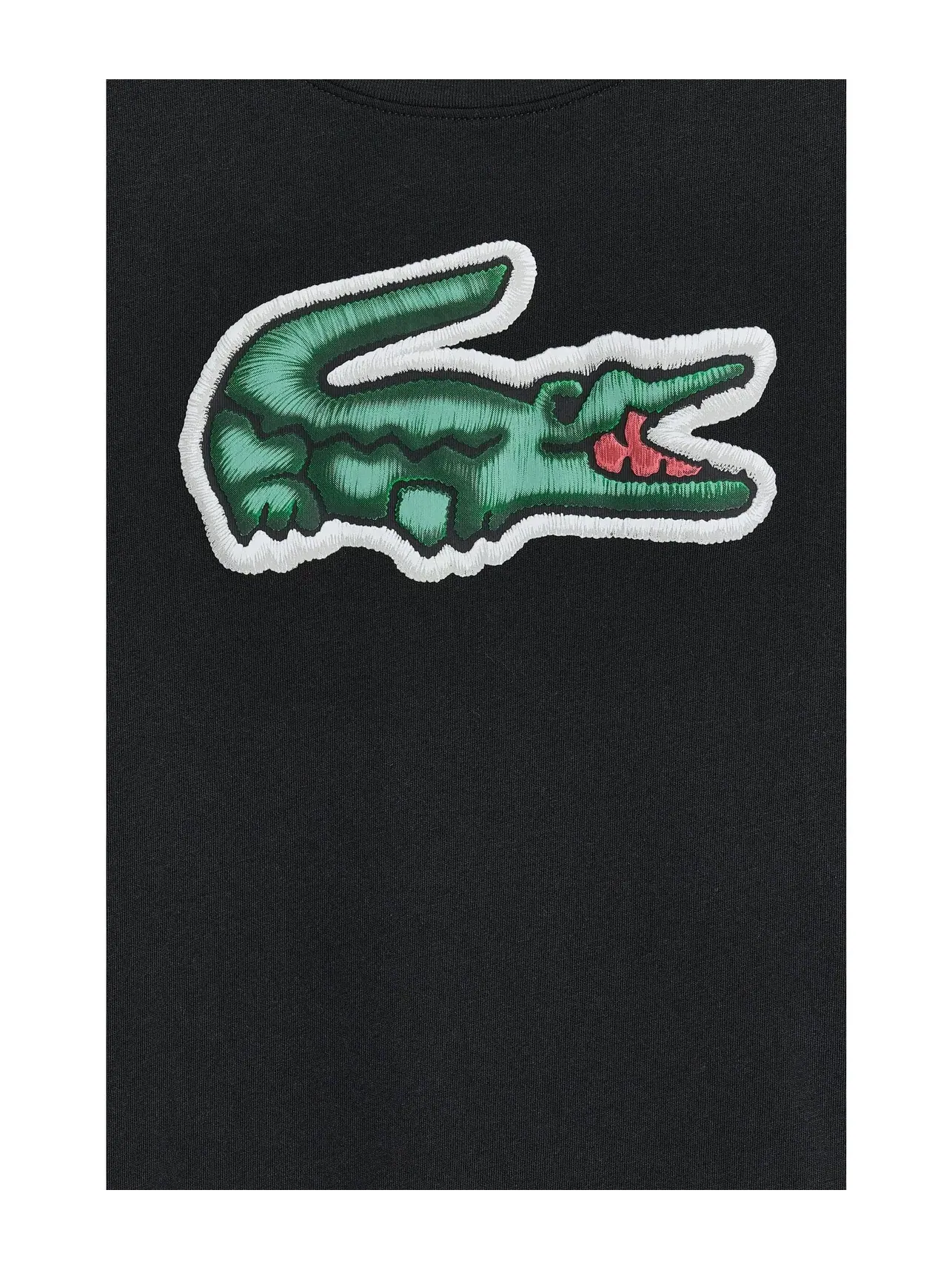 Футболка с объемным рисунком (для детей постарше) Lacoste Kids — изображение 3 из 3, черный