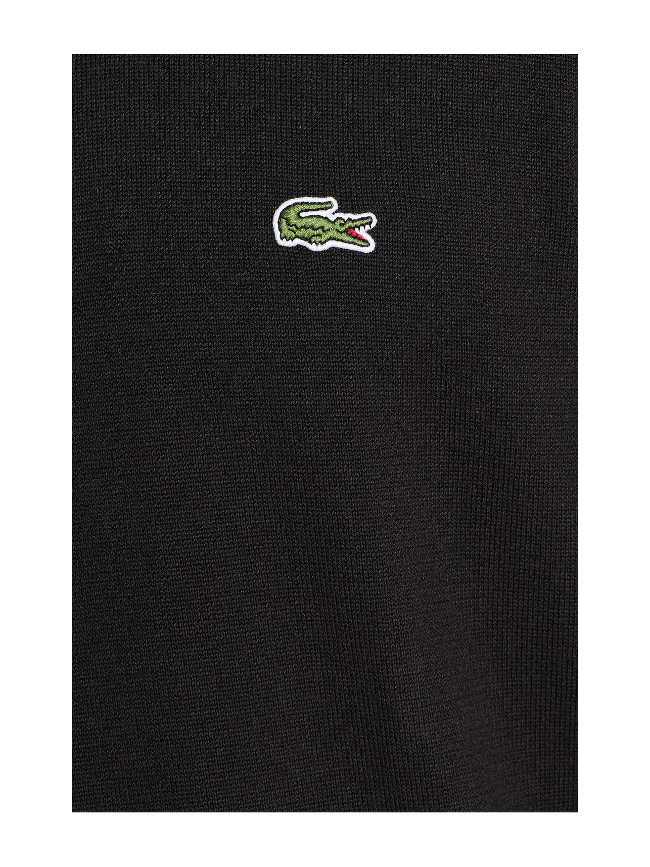 Хлопковый свитер с высоким воротником и застежкой-молнией Lacoste — изображение 5 из 5, черный