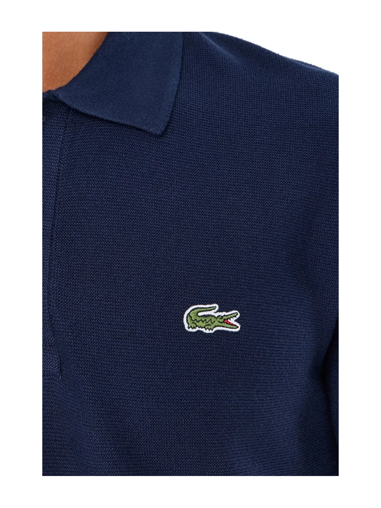 Классическая вязаная рубашка-поло Lacoste — изображение 5 из 5, темно-синий