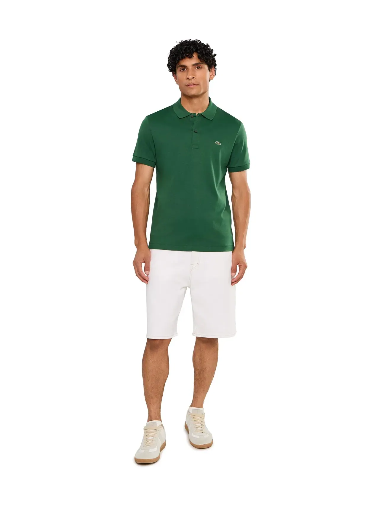 Поло из хлопка пима стандартного кроя Lacoste — изображение 2 из 5, зеленый