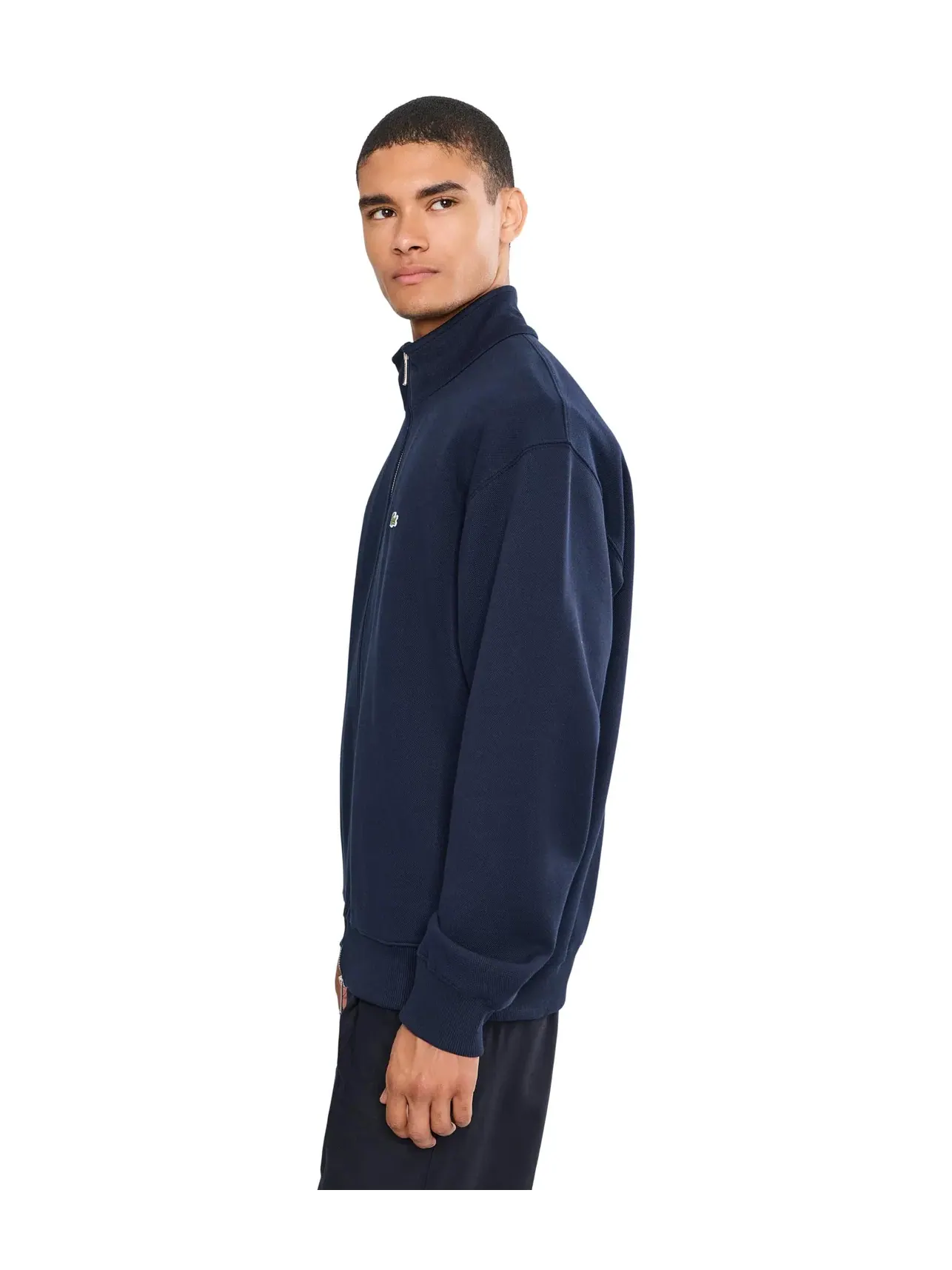 Двусторонняя толстовка пике на молнии Lacoste — изображение 3 из 5, темно-синий