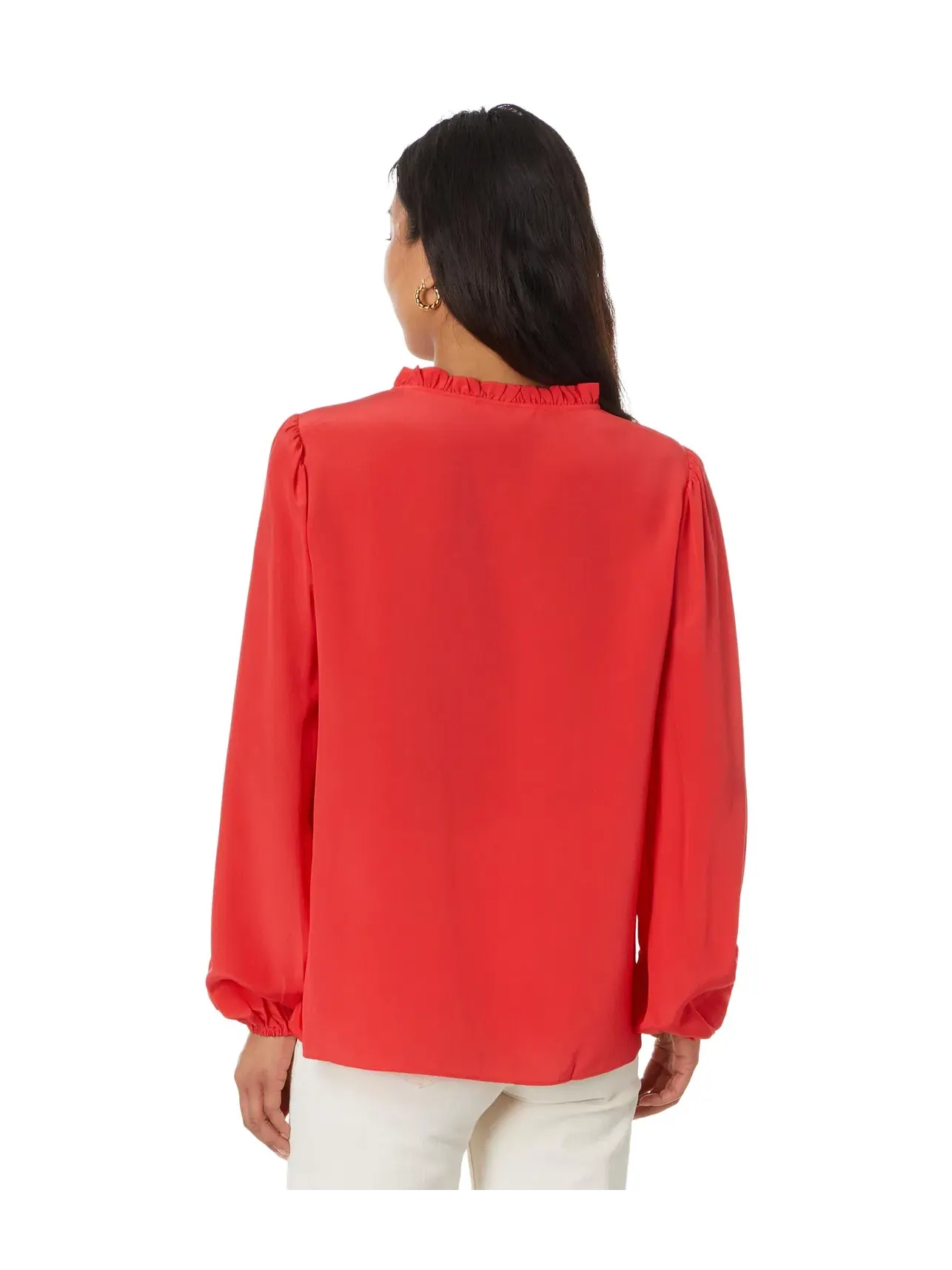 Лонгслив из шелка Giana Long Sleeve Silk To Lilly Pulitzer — изображение 2 из 4, красный