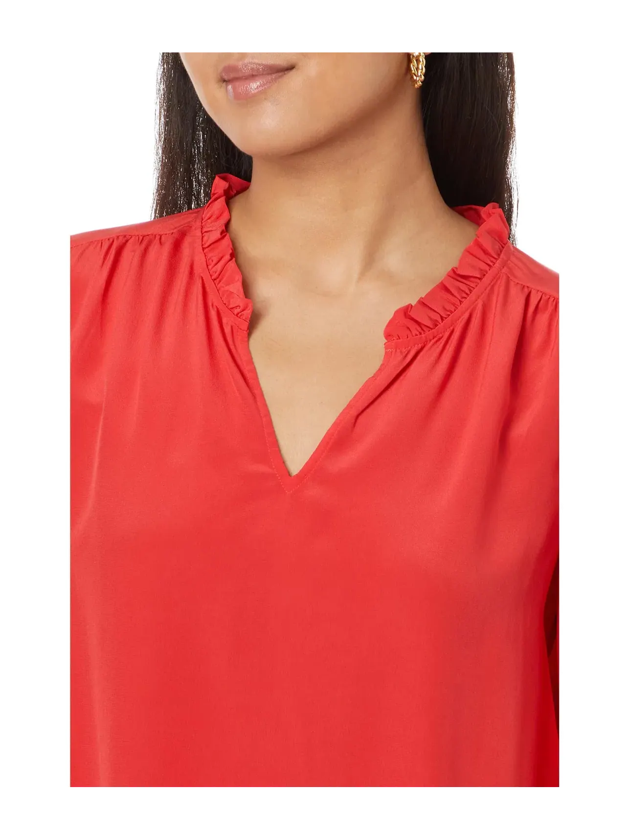 Лонгслив из шелка Giana Long Sleeve Silk To Lilly Pulitzer — изображение 3 из 4, красный