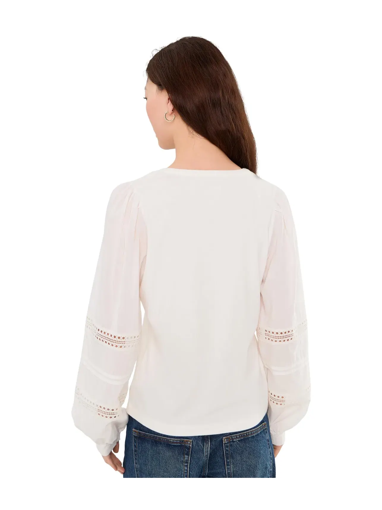 Трикотажный топ с длинным рукавом Ronson Long Sleeve Knit Top Lilly Pulitzer — изображение 4 из 5, кокос