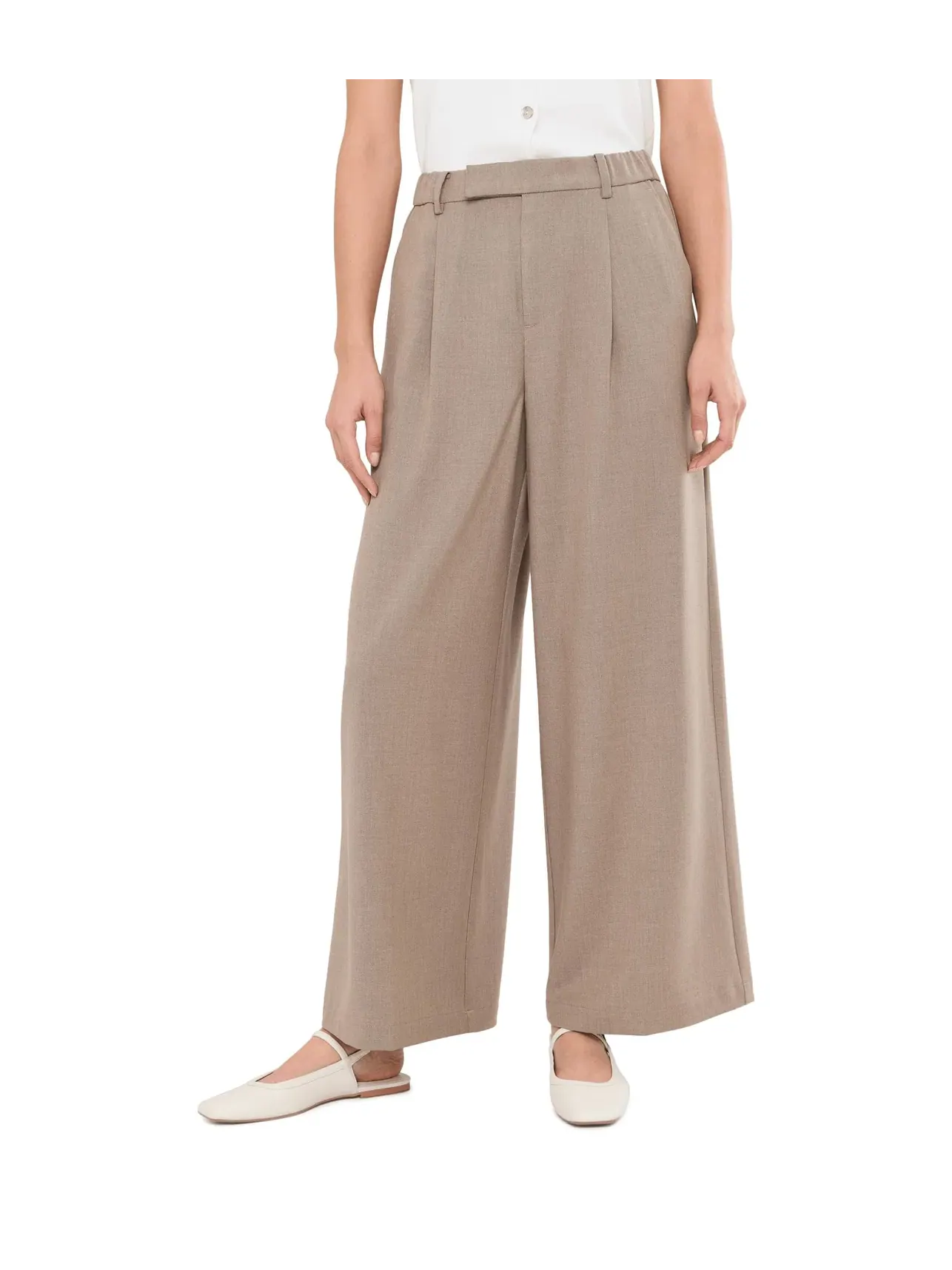 Брюки 30" High-Rise Wide Leg Trousers Liverpool Los Angeles — изображение 1 из 5, хаки