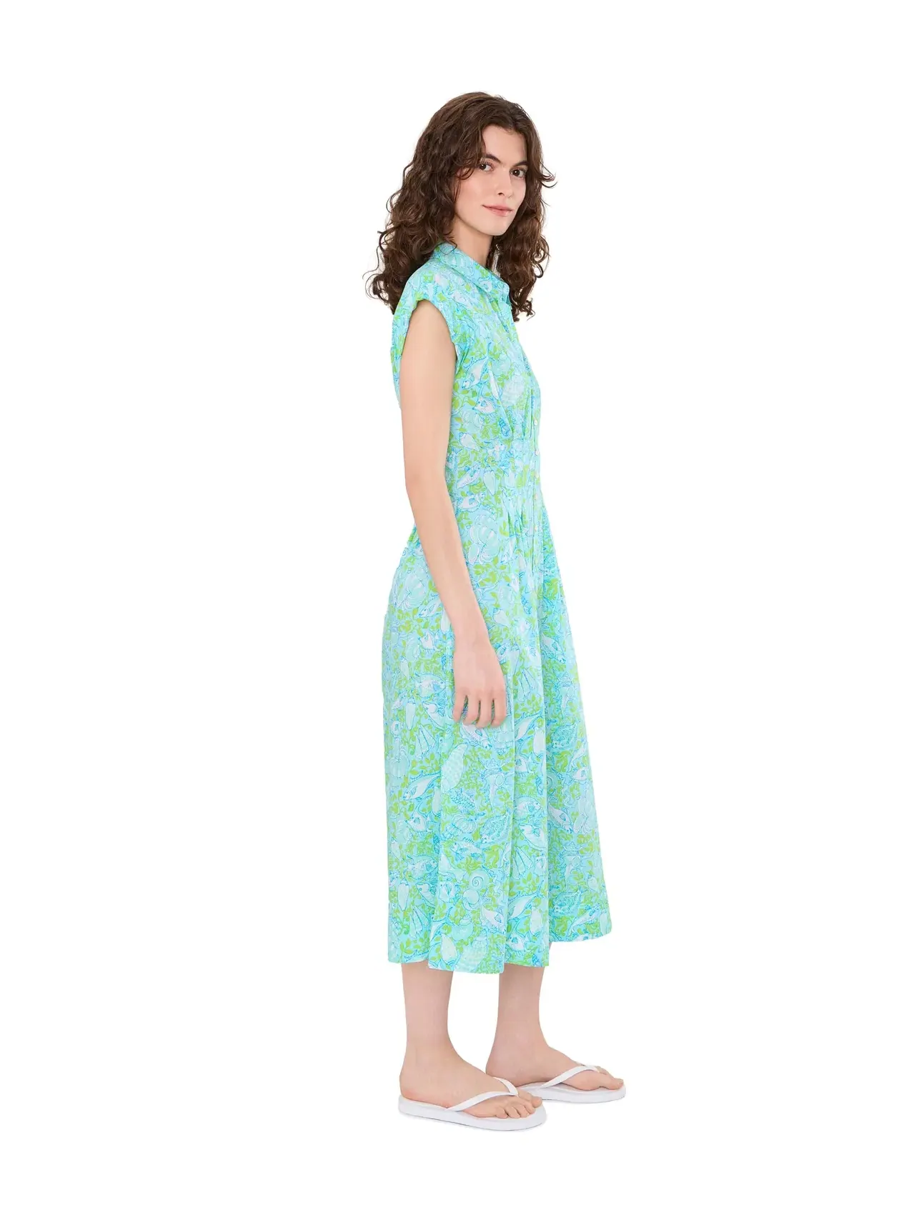 Платье-рубашка Tonya Midi Lilly Pulitzer — изображение 3 из 5, синий
