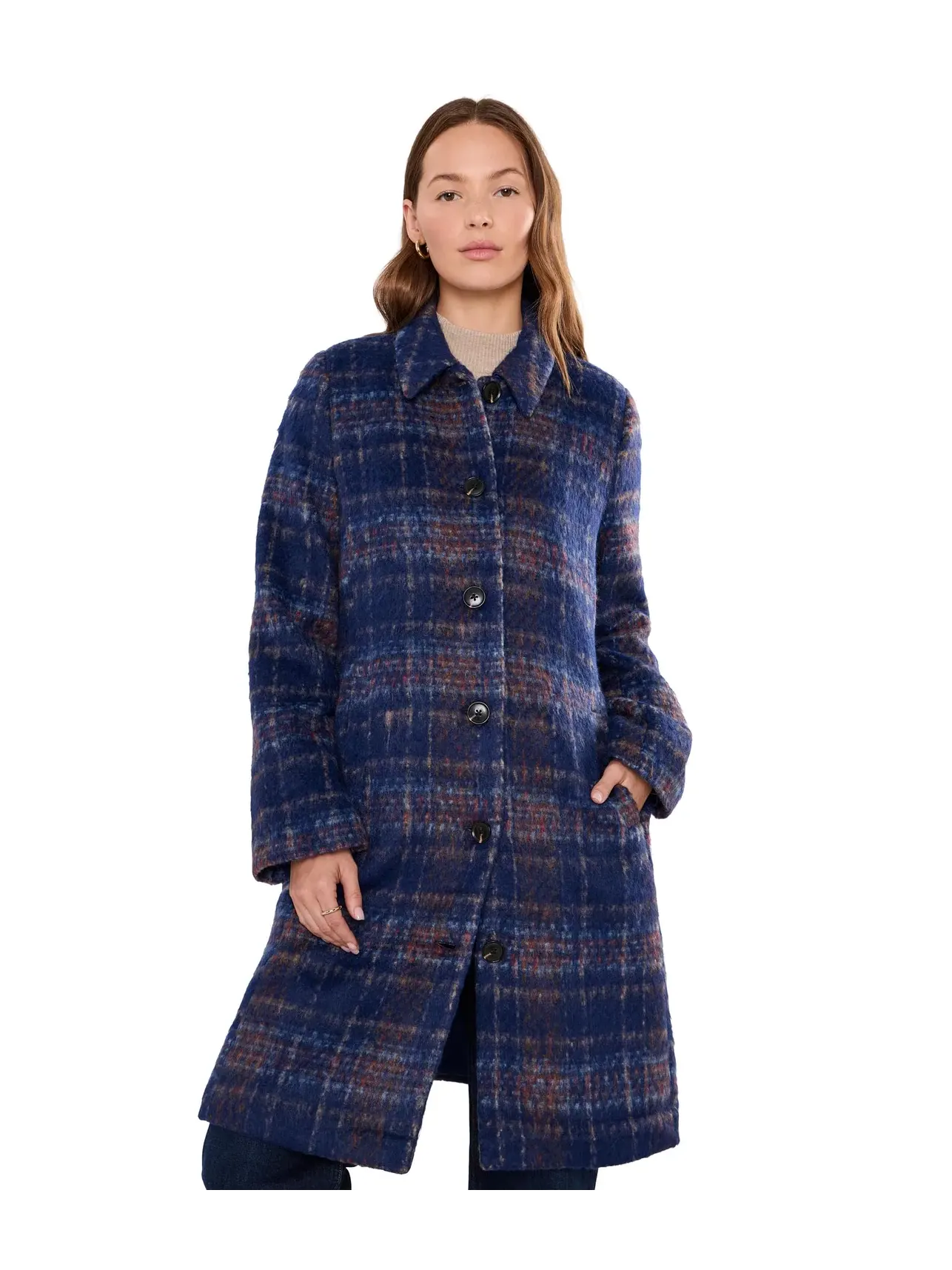 Пальто-качели Swing Coat Liverpool Los Angeles — изображение 1 из 2, темно-синий мульти