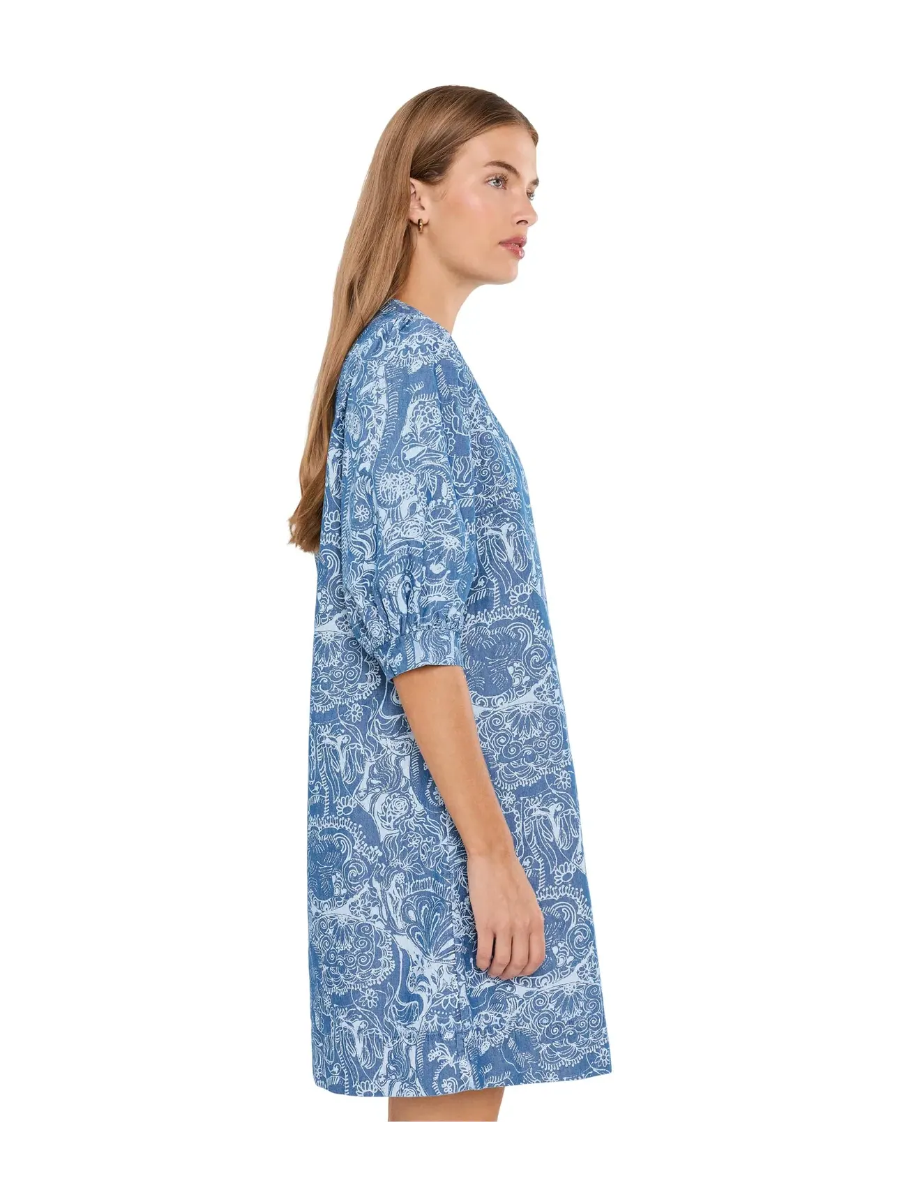 Платье Mialeigh с рукавом до локтя Lilly Pulitzer — изображение 3 из 5, индиго